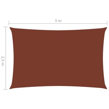 furnicato Sonnenschirm Sonnensegel Oxford-Gewebe Rechteckig 2,5x5 m Terrakotta-Rot