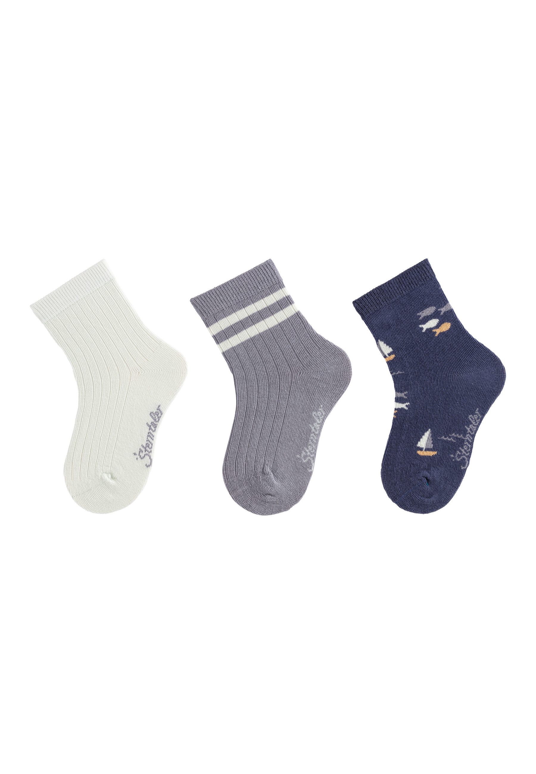 Feinsöckchen Socken 3er-Pack Fische