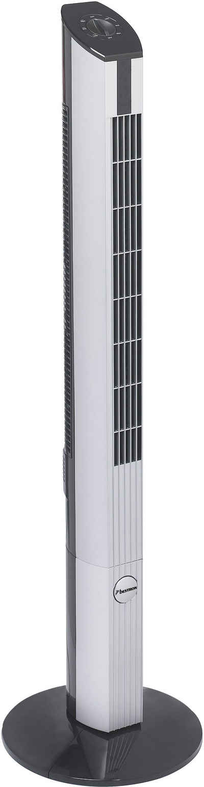 bestron Turmventilator DFT430, mit Schwenkfunktion, Höhe: 107 cm, 50 W, Schwarz/Grau