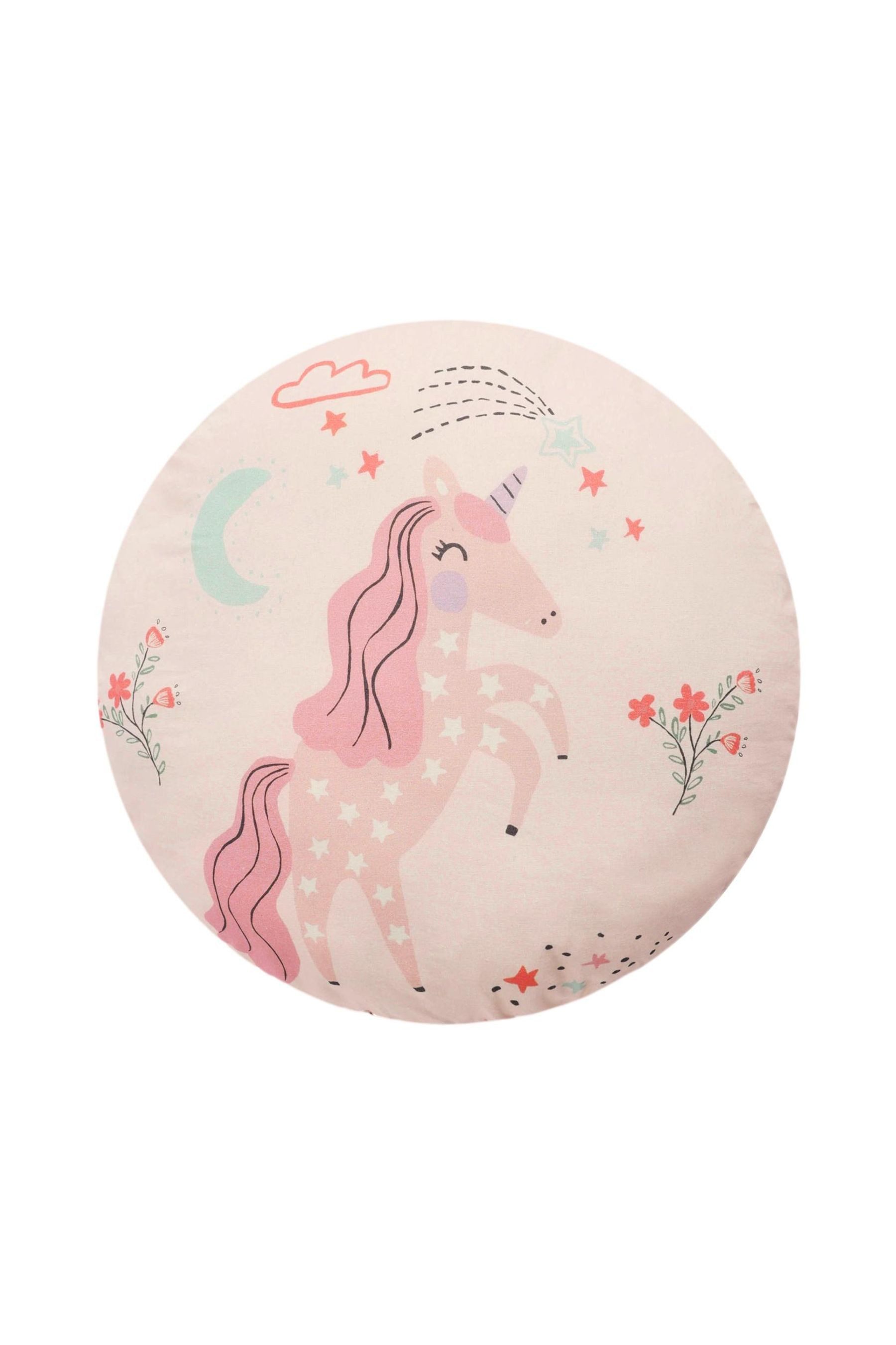 Next Декоративные подушки Rundes Подушки mit Einhorn-Motiv, 100 % Baumwolle