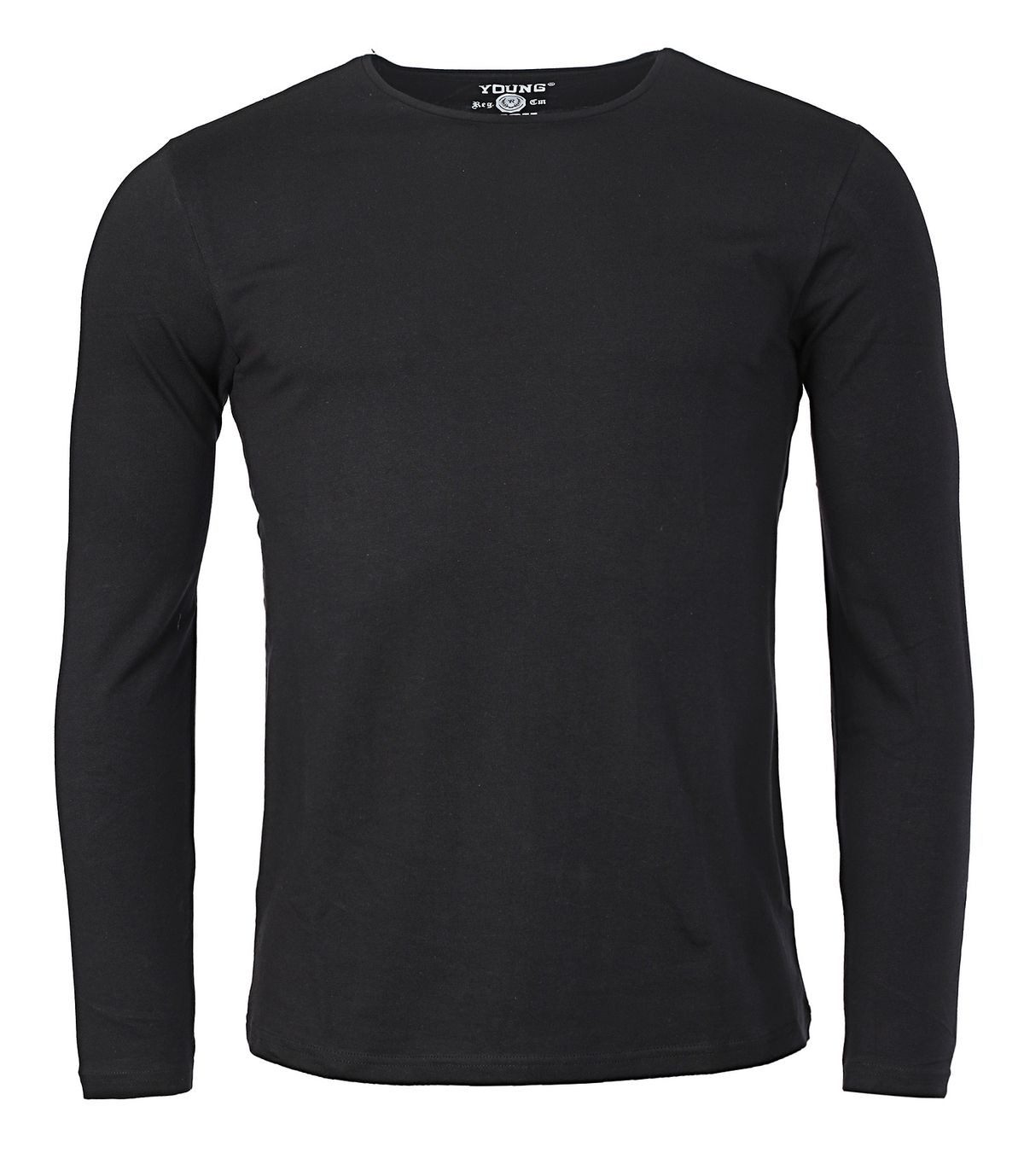 Young & Rich Langarmshirt Herren Uni Basic Longsleeve Rundhals Unterziehshirt 2002 3er pack (3er-Pack, 3-tlg., 3er-Pack) Rundhalsauschnitt unifarben langarm slim fit