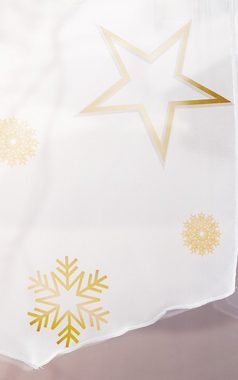 Scheibengardine SET Scheibenhänger Weihnachtssterne, LYSEL®, (1 St), transparent, HxB 45x30cm