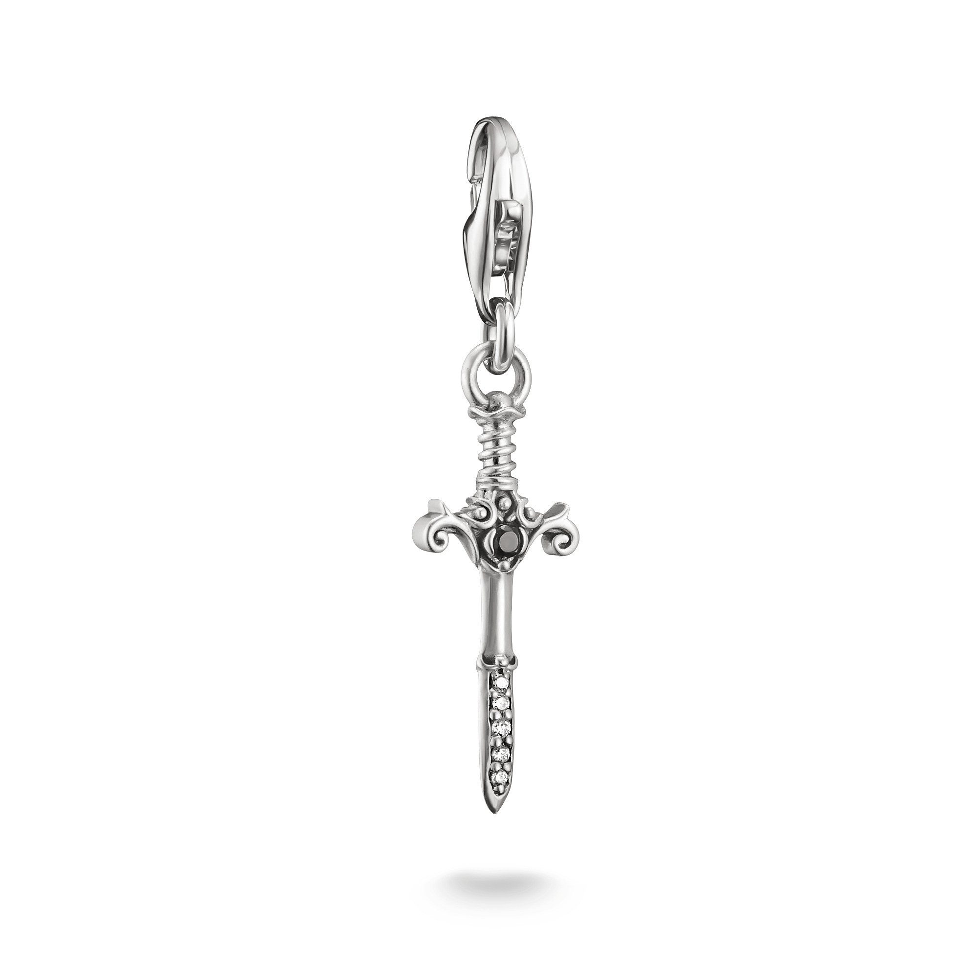 THOMAS SABO Charm-Einhänger True Romance Schwert-Design Charm - Original, mit Zirkonia (synth)