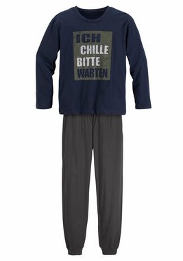 AUTHENTIC LE JOGGER Pyjama (2 tlg., 1 Stück) "Ich chille bitte warten"
