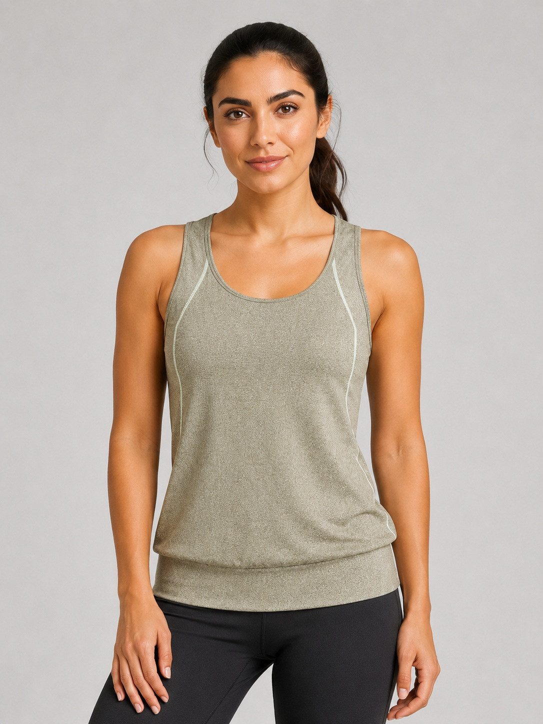 LPO Funktionsshirt NAKINA TOP WOMEN Funktionsshirt mit V-Ausschnitt