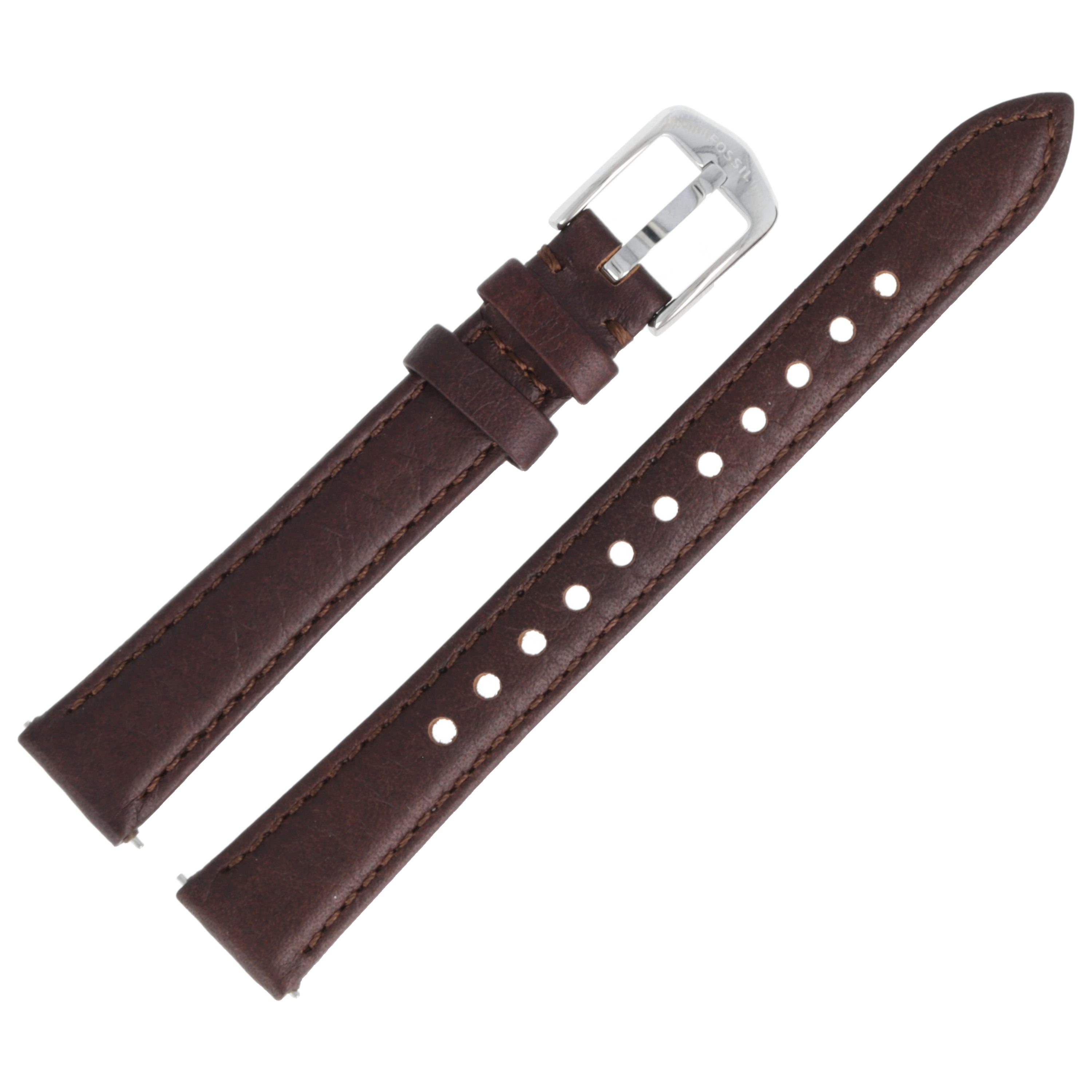 Fossil Uhrenarmband 14mm Leder Braun ES-3708 günstig online kaufen