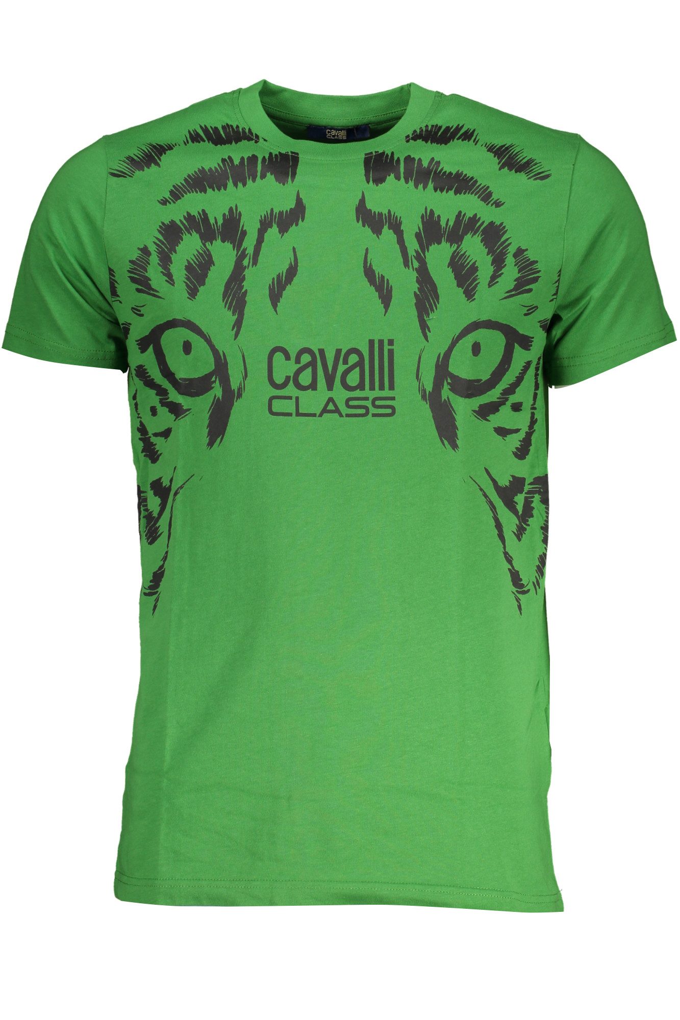 Cavalli Class T-Shirt Stilvolles Herren T-Shirt Grün mit Rundhals und