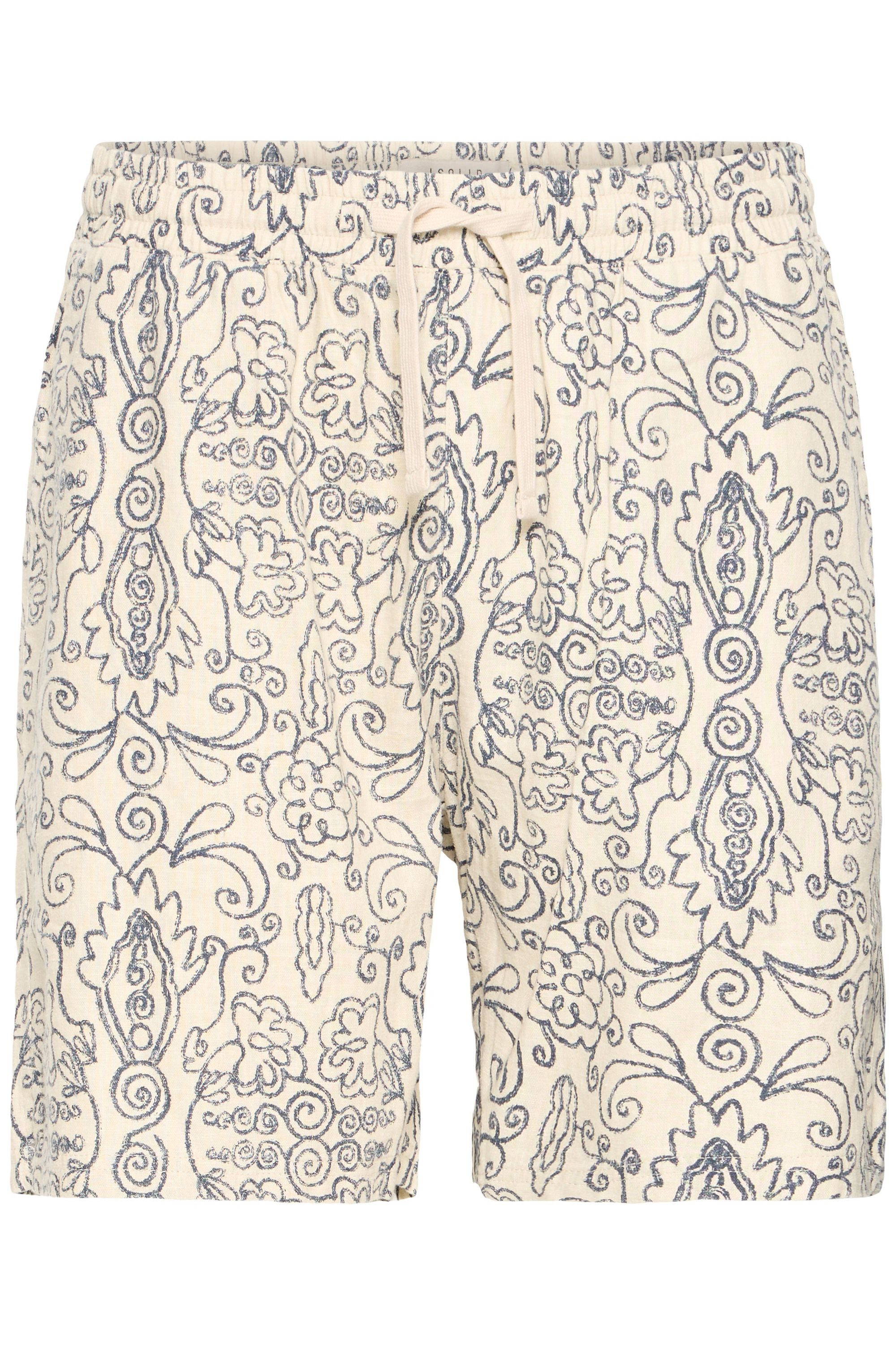 !Solid Leinenhose SDLiam Gemusterte Leinen-Mix-Shorts mit Kordeln
