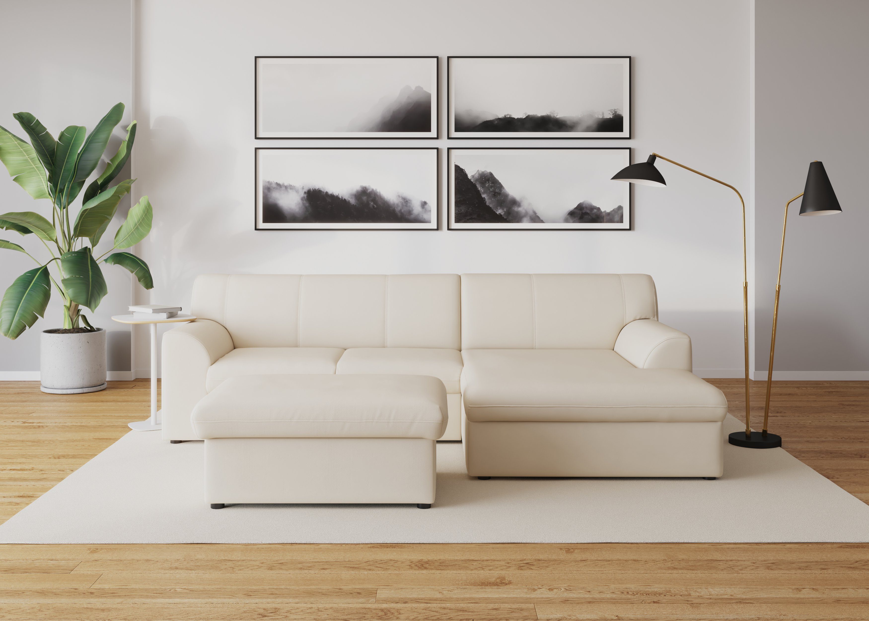 DOMO collection Ecksofa "Topper, elegant und zeitlos, kompaktes Stellmaß 24 günstig online kaufen