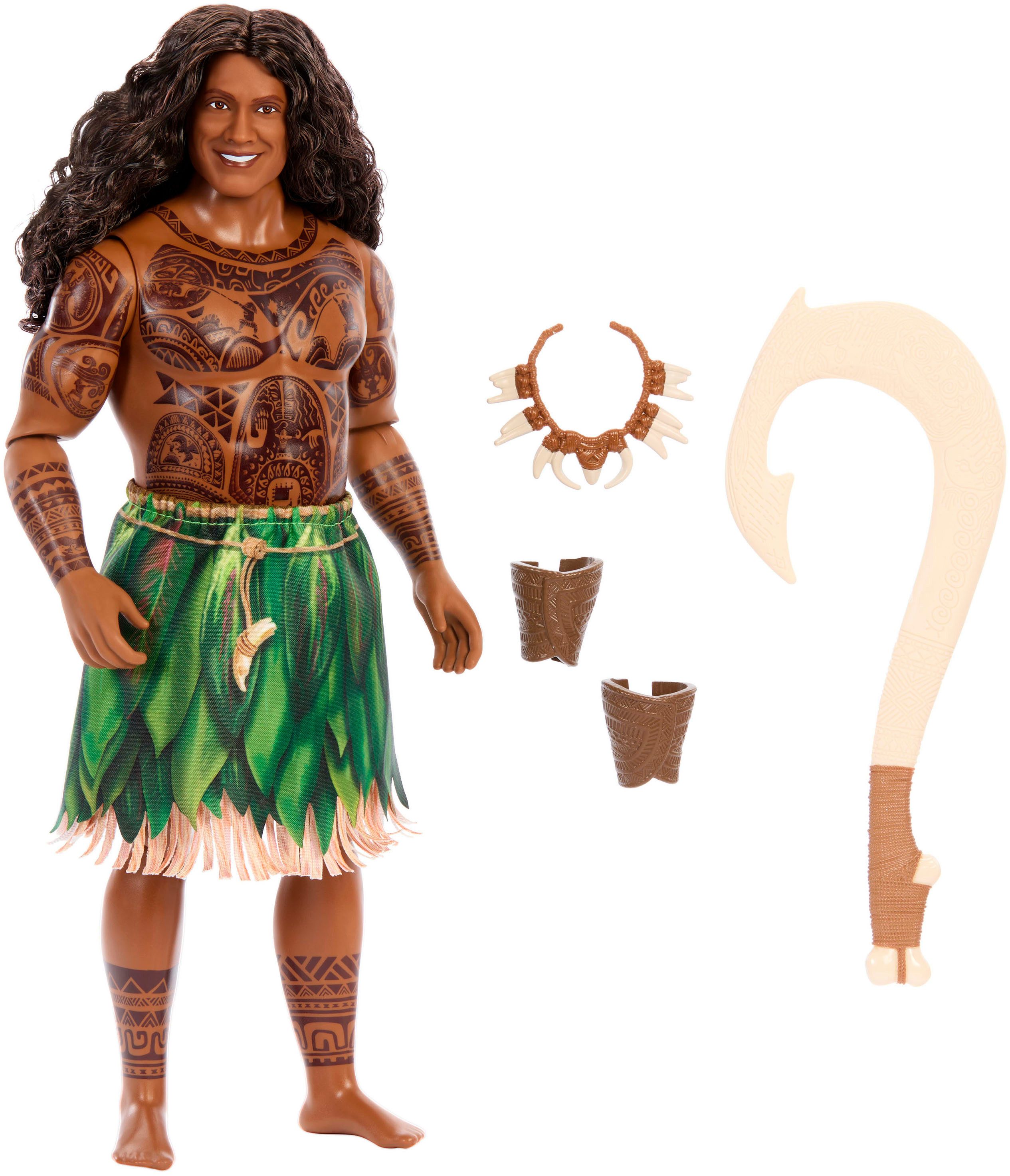 Mattel® Anziehpuppe Disney Vaiana, Maui-Puppe mit abnehmbarer Kleidung – Bild 5 von 5
