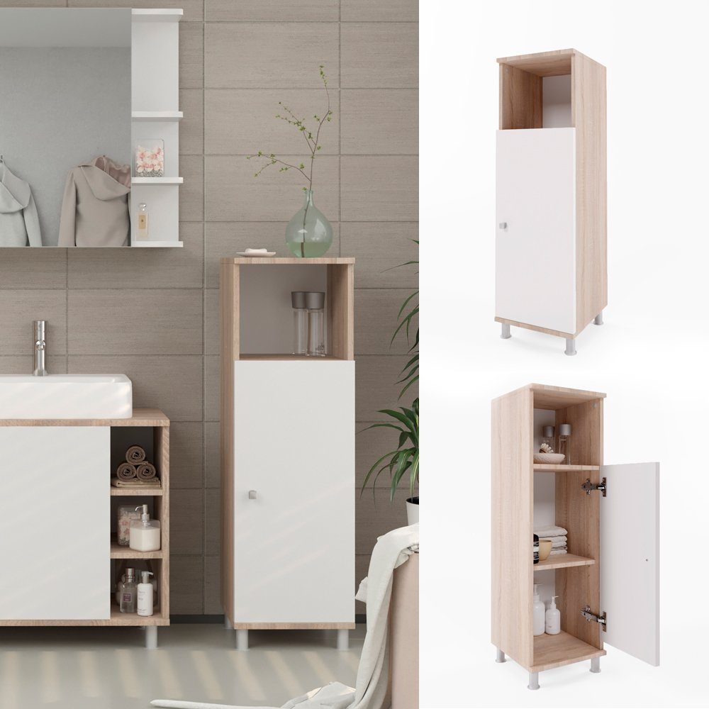 Vicco Midischrank Fynn, Sonoma/Weiß, 30 x günstig online kaufen