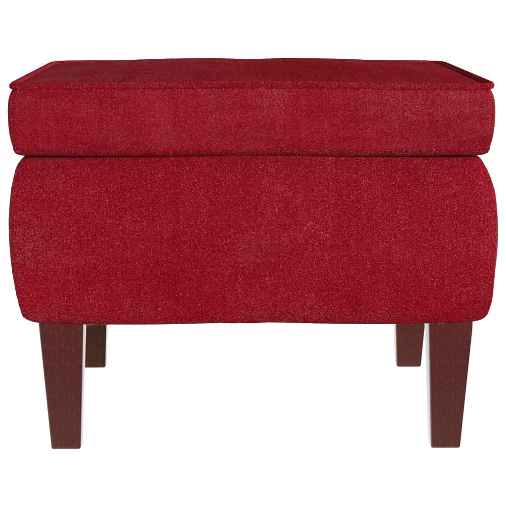 vidaXL Hocker Hocker mit Holzbeinen Weinrot günstig online kaufen