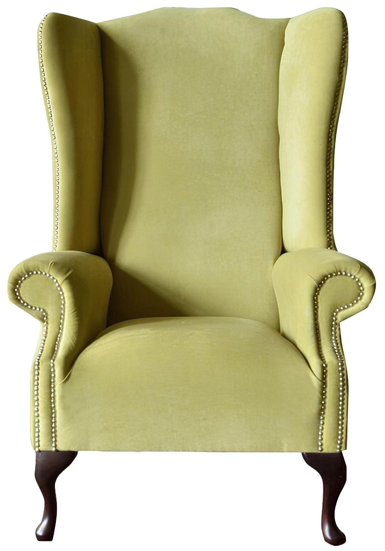 Xlmoebel Ohrensessel Gelber Stoffsessel mit elegantem Design und hohem Sitzkomfort (1-St., Chesterfield Sessel), Hergestellt in Europa