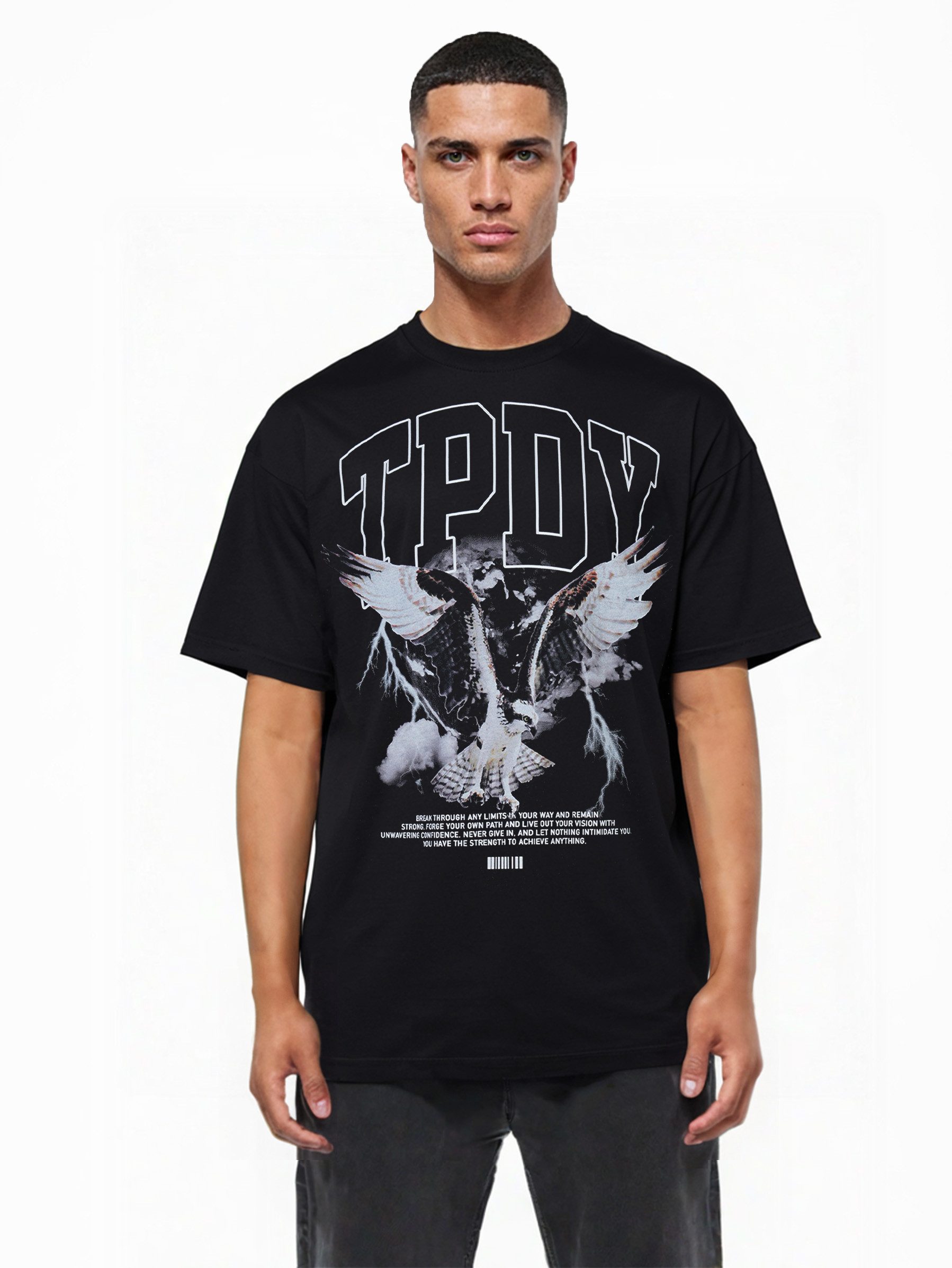 trueprodigy Oversize-Shirt Yuki Logoprint Rundhals dicker günstig online kaufen