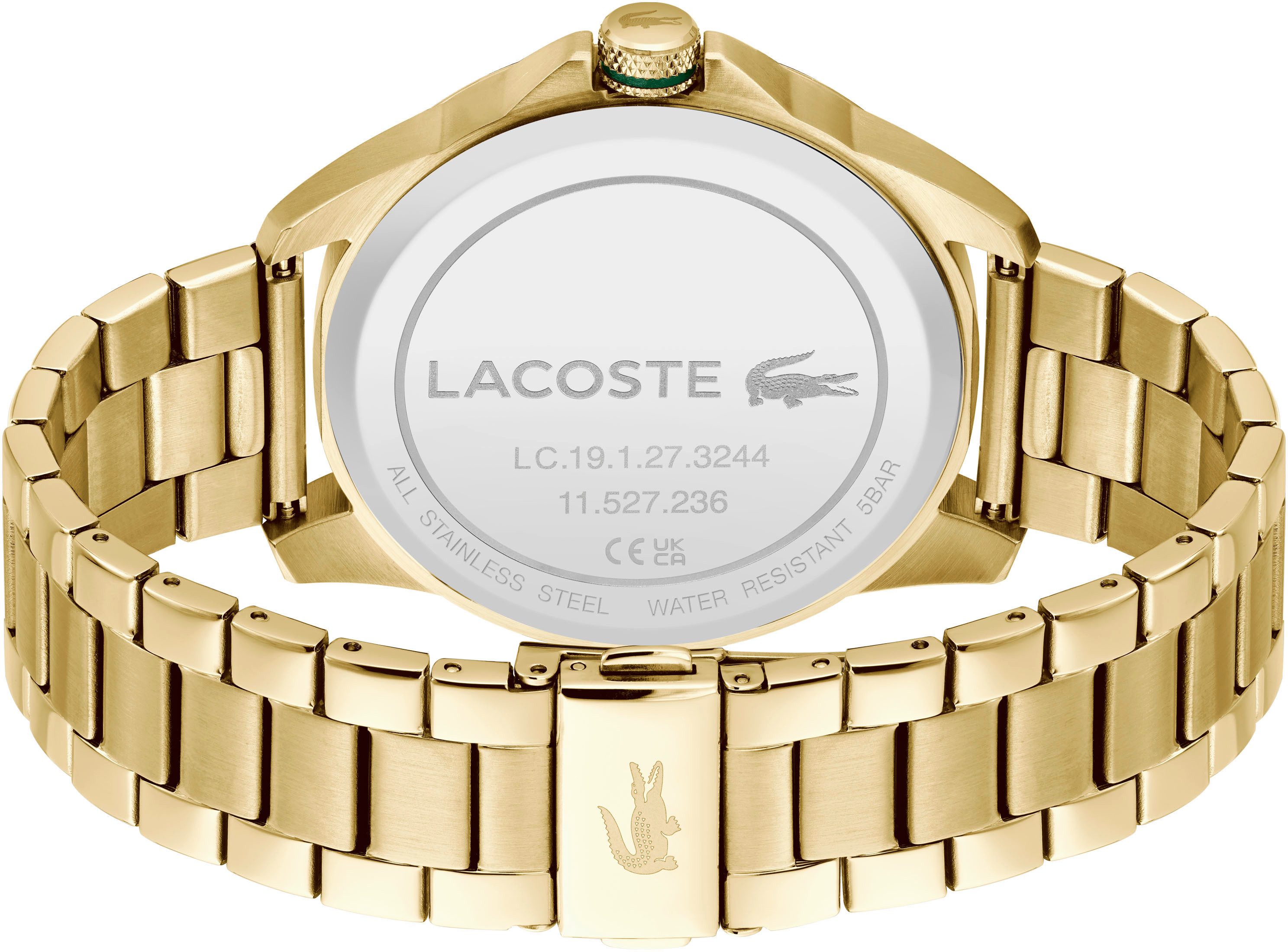 Lacoste Quarzuhr LE CROC 2011394, Armbanduhr, Herrenuhr, Edelstahlarmband, analog