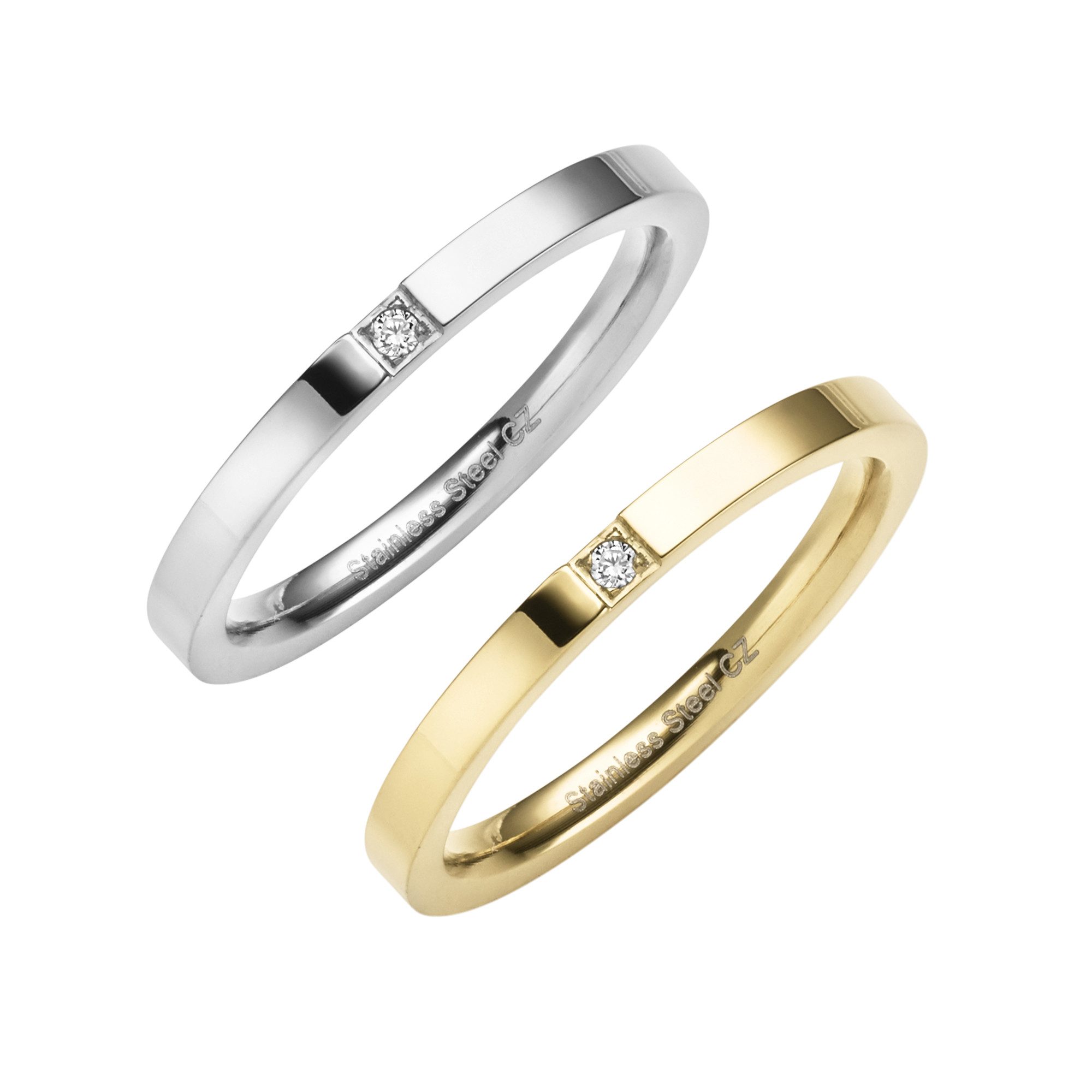 Zeeme Fingerring Edelstahl 2tlg. Set mit günstig online kaufen