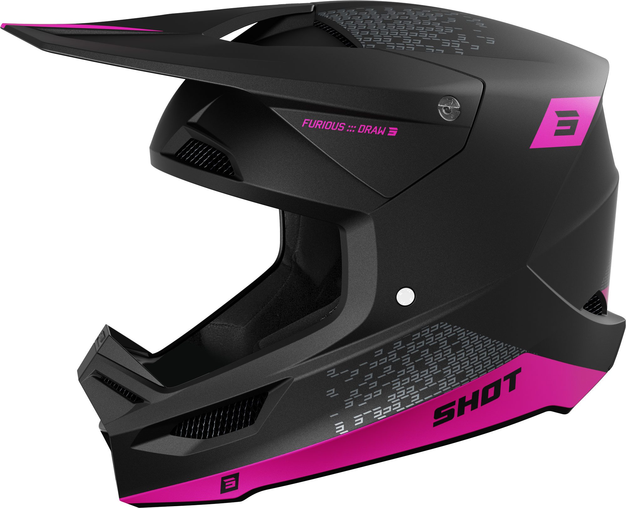 Shot Motocrosshelm Furious Draw Motocross Helm, Belüftet