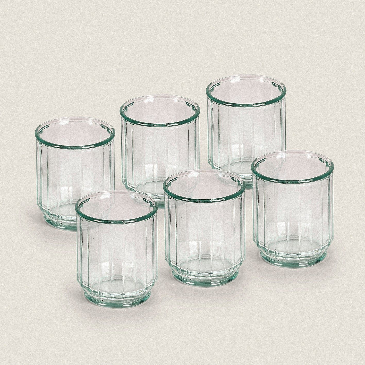 the way up Gläser-Set Trinkglas "Amira" - 400 ml - 6er-Set, 100 % Altglas