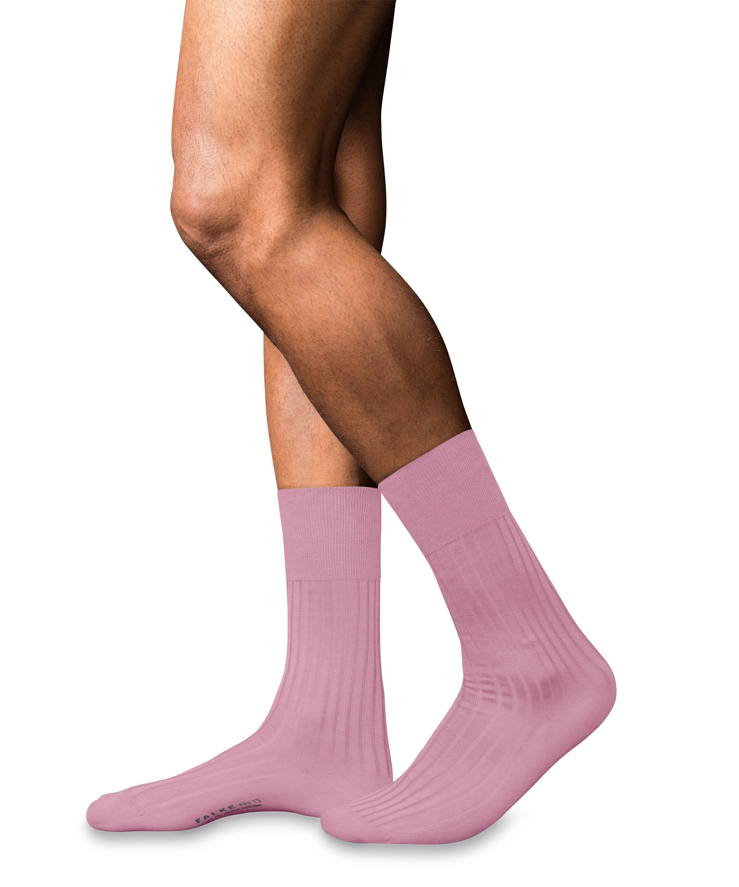 (1-Paar) Finest light rosa Socken 13 Cotton No. (8276) Piuma FALKE