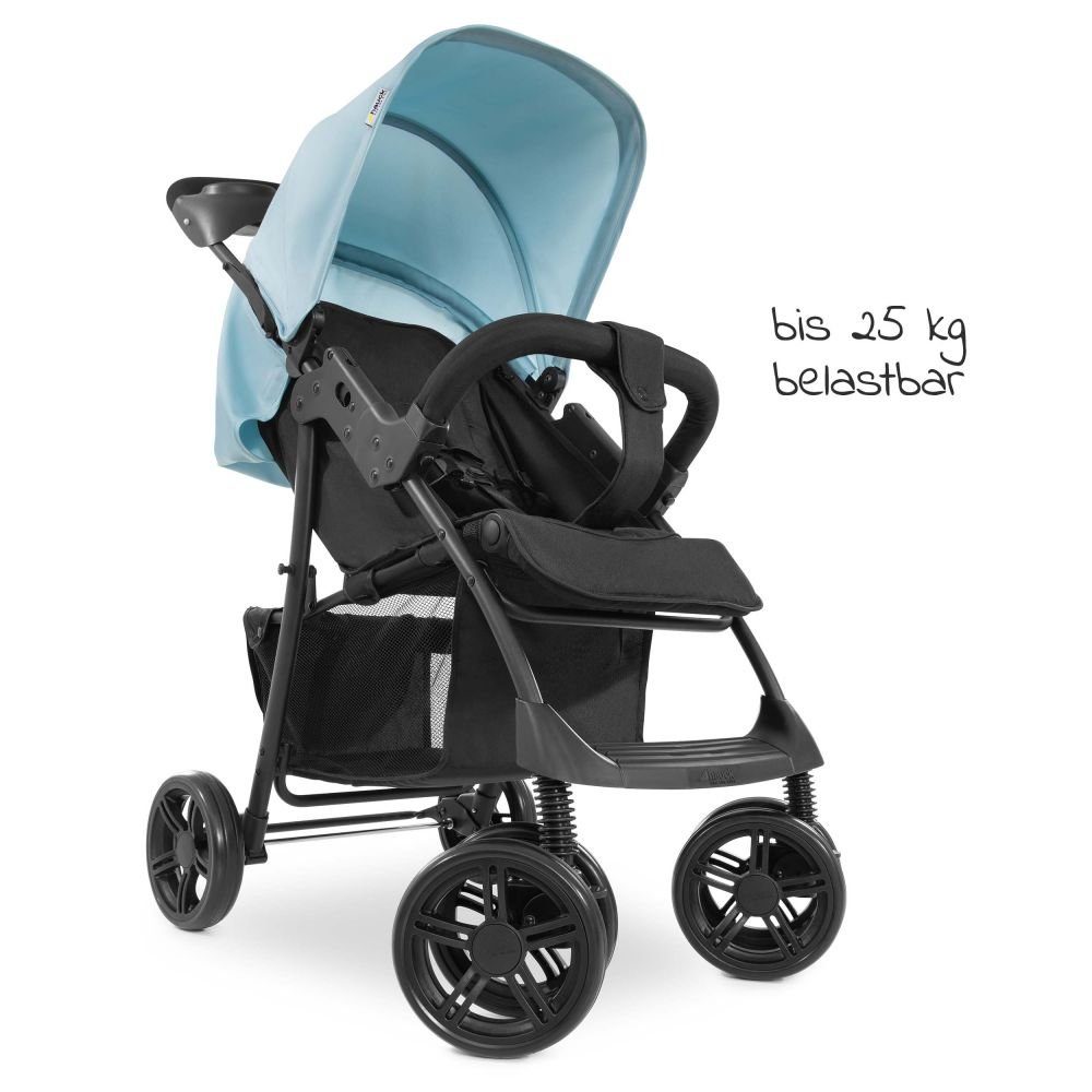 Hauck Kombi-Kinderwagen Shopper Babyschale, - Set 3in1 Sportsitz Babywanne Blue, Buggy Trioset Kinderwagen mit