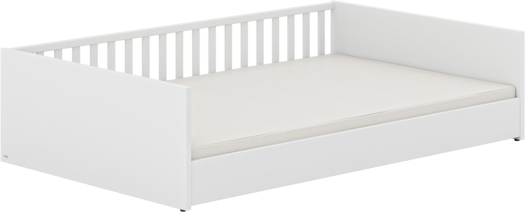 PAIDI Kinderbett LITTLE FLO, vom Baby bis zum Teeni, in mehreren Farben und Breiten (Breite/Länge: 90x200cm + 120X200cm +140x200cm), umbaubar zum Kinder- oder Jugendbett, Bodenbett auch als Sofa nutzbar