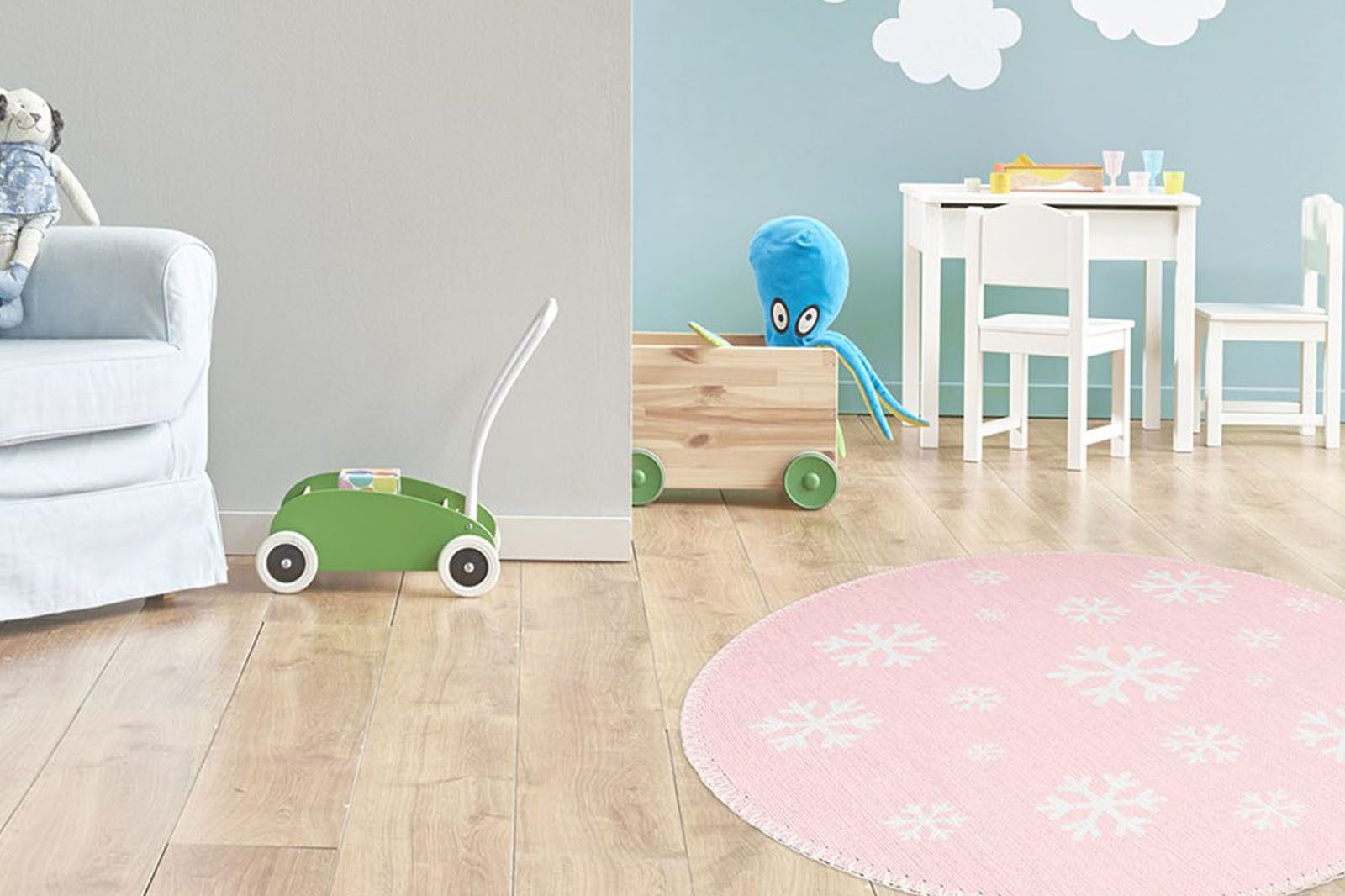 Arte Espina Kinderteppich Bambini 400, rund, Höhe: 5 mm, Fantasievoll bedruckter Kinderteppich, angenehme Haptik