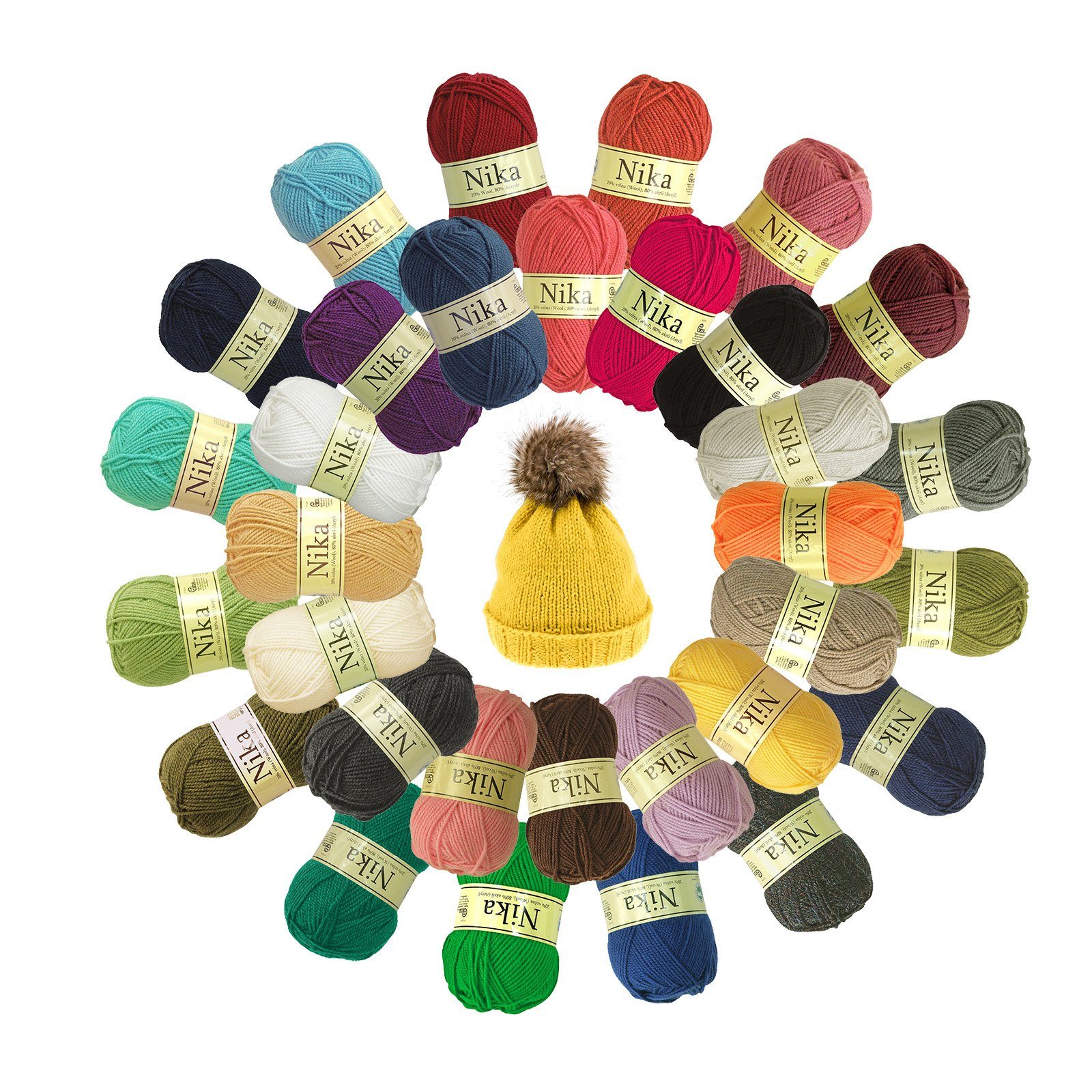 Thumbnail - maDDma 500g Strickgarn Nika Häkelwolle, 200 m, 5688 himmelblau