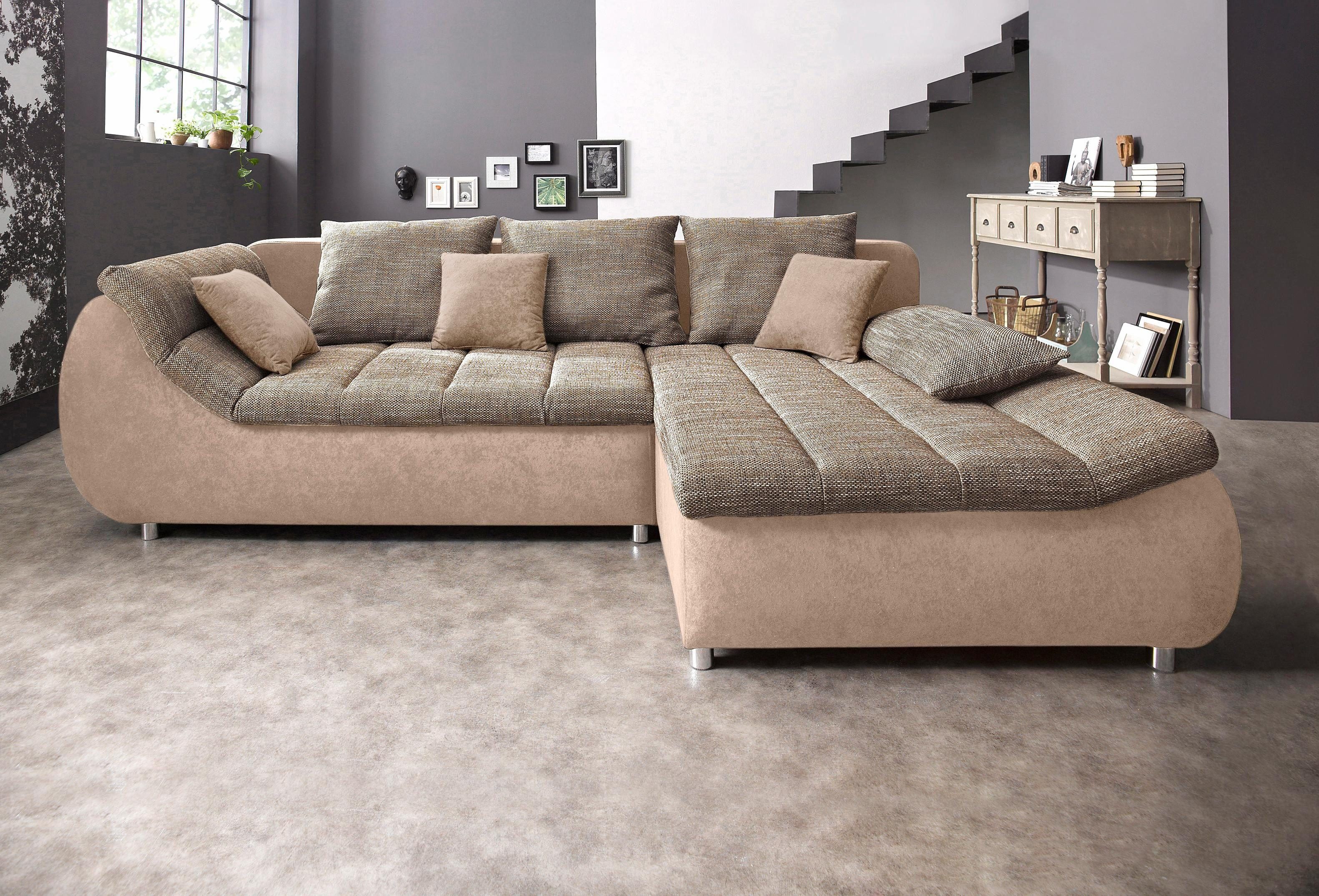 INOSIGN Ecksofa Imola L-Form, wahlweise mit Bettfunktion