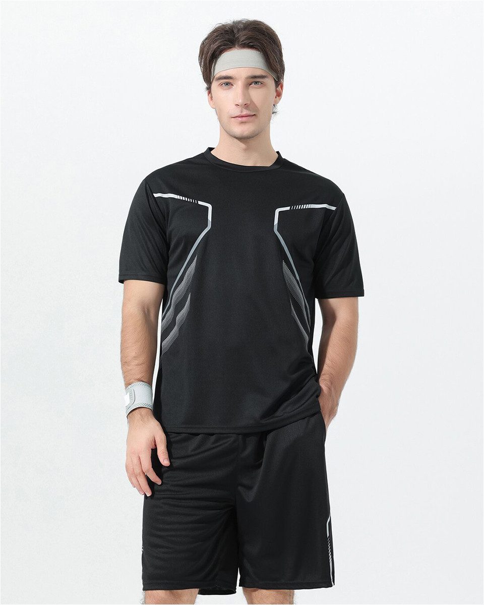 YOUTHUP Sportanzug, Herren Sportanzug Casual 2-Teiliges Set mit Rundhalsausschnitt