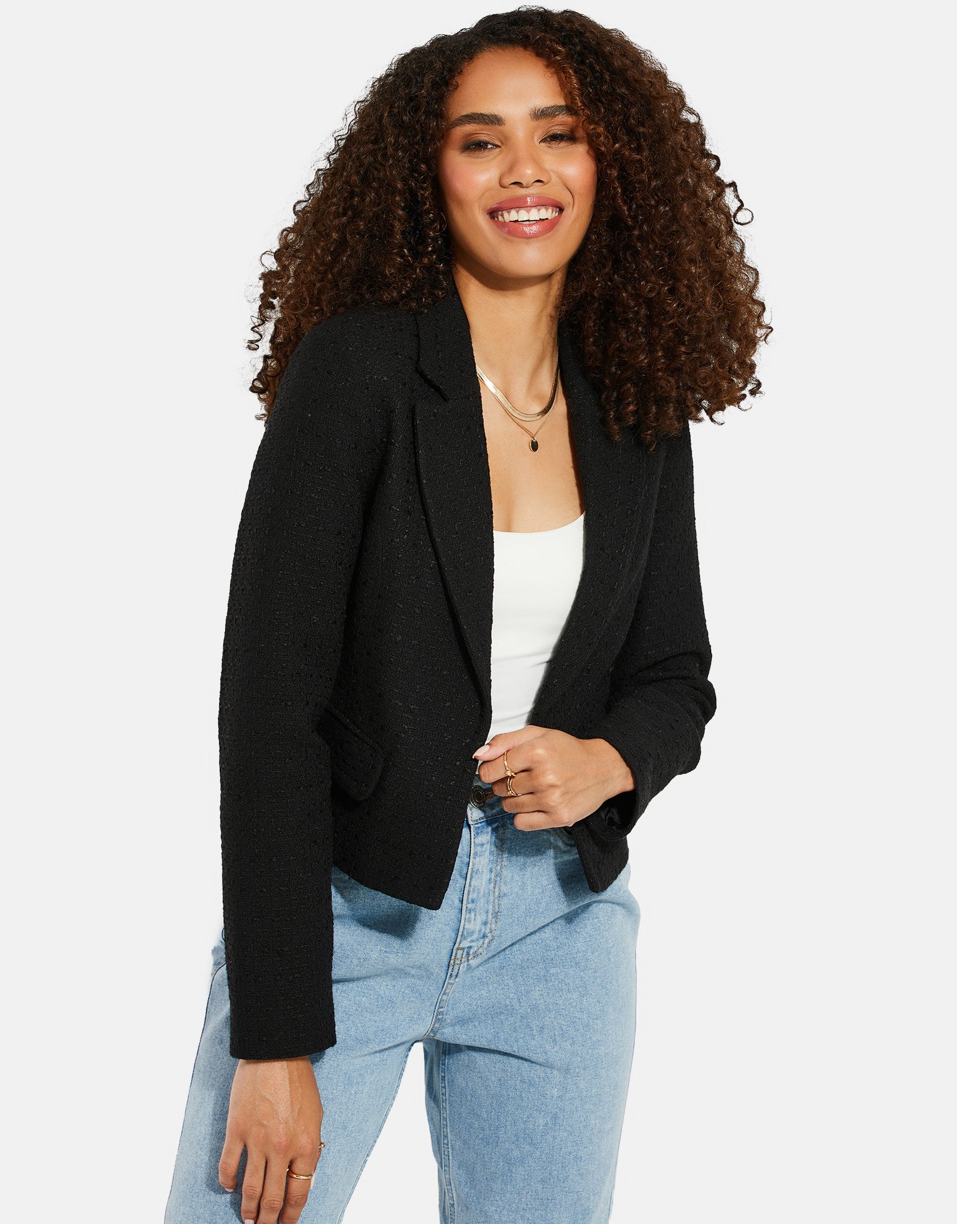 Threadbare Jackenblazer THB Kallithea cropped Boucle Blazer (1-tlg) im schl günstig online kaufen