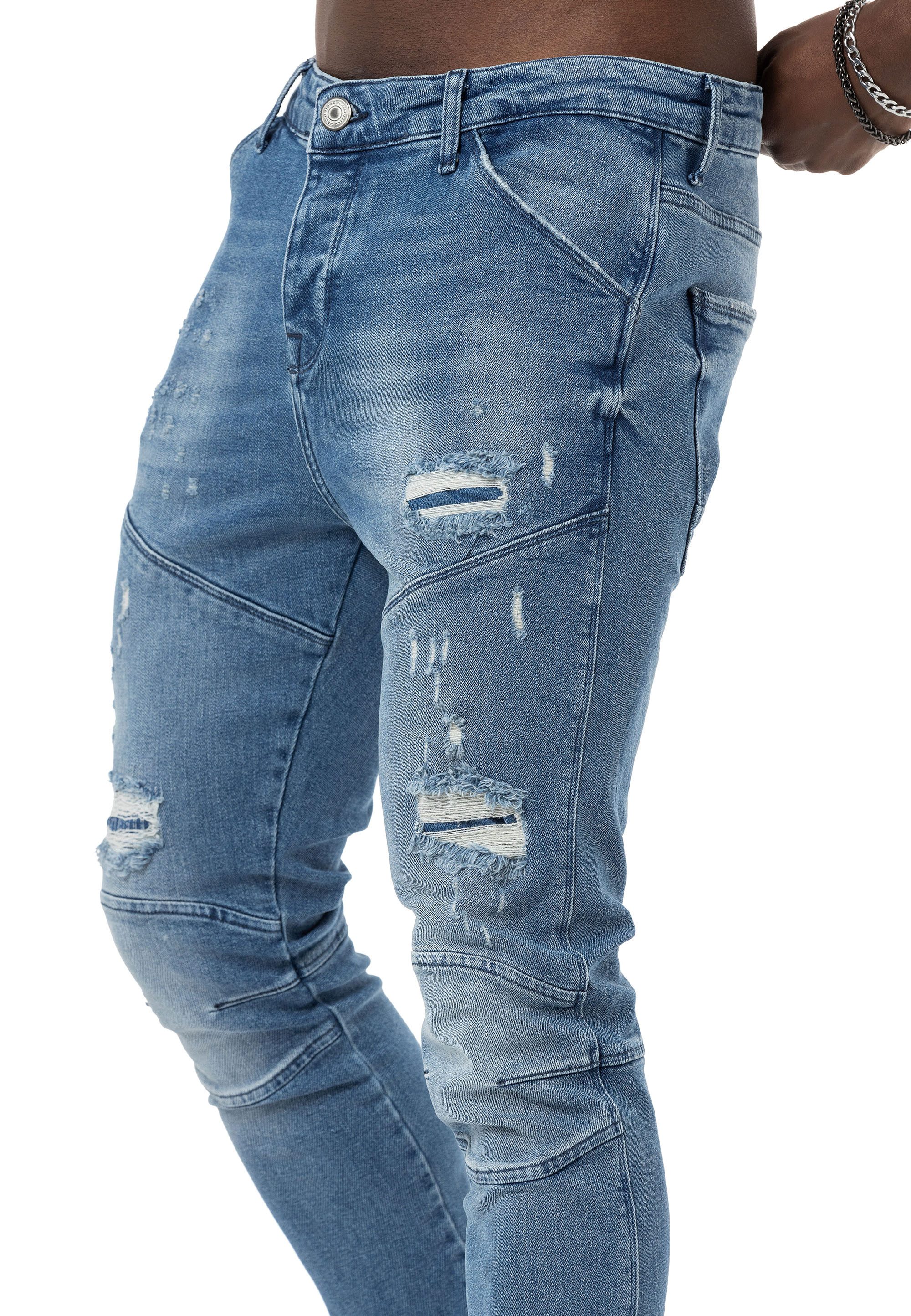 RedBridge Destroyed-Jeans Regular Fit Premium Qualität 5-Pocket-Style günstig online kaufen