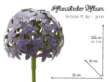 Paulslandhaus Gartenstecker Pflanzstecker Allium Lila Grün Beetstecker Gartenstecker Metall