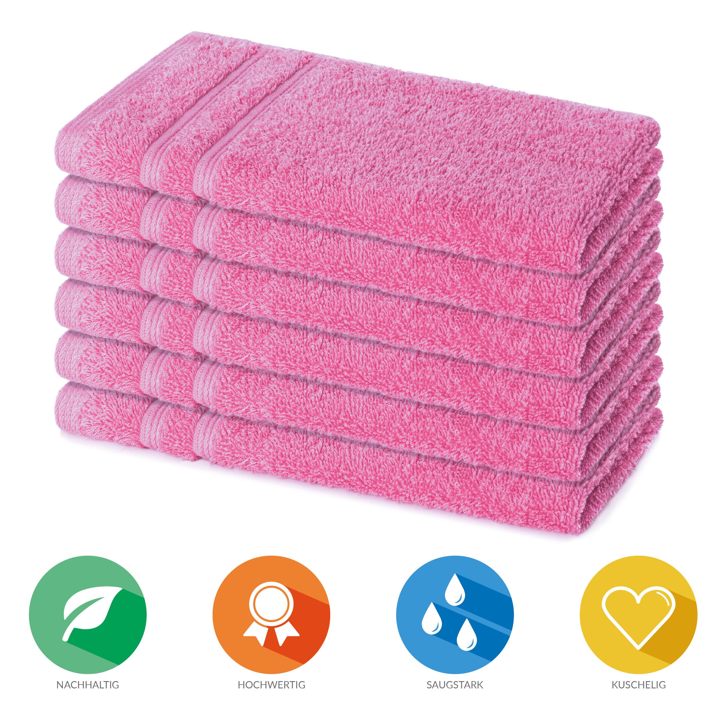 Lavea Gästehandtuch Bali Gästetücher 30x50 cm, Weiches Bio-Baumwollfrottee günstig online kaufen