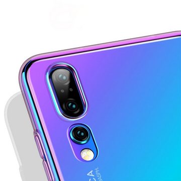 CoolGadget Handyhülle Farbverlauf Twilight Hülle für Huawei Y5 2019 5,7 Zoll, Robust Hybrid Cover Kamera Schutz Hülle für Huawei Y5 2019 Case