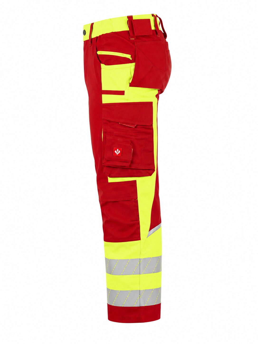 Engelbert Strauss Arbeitsbundhose Warnschutz-Bundhose e.s.motion 24/7 Herren rot/warngelb hochwertige Reflexstreifen