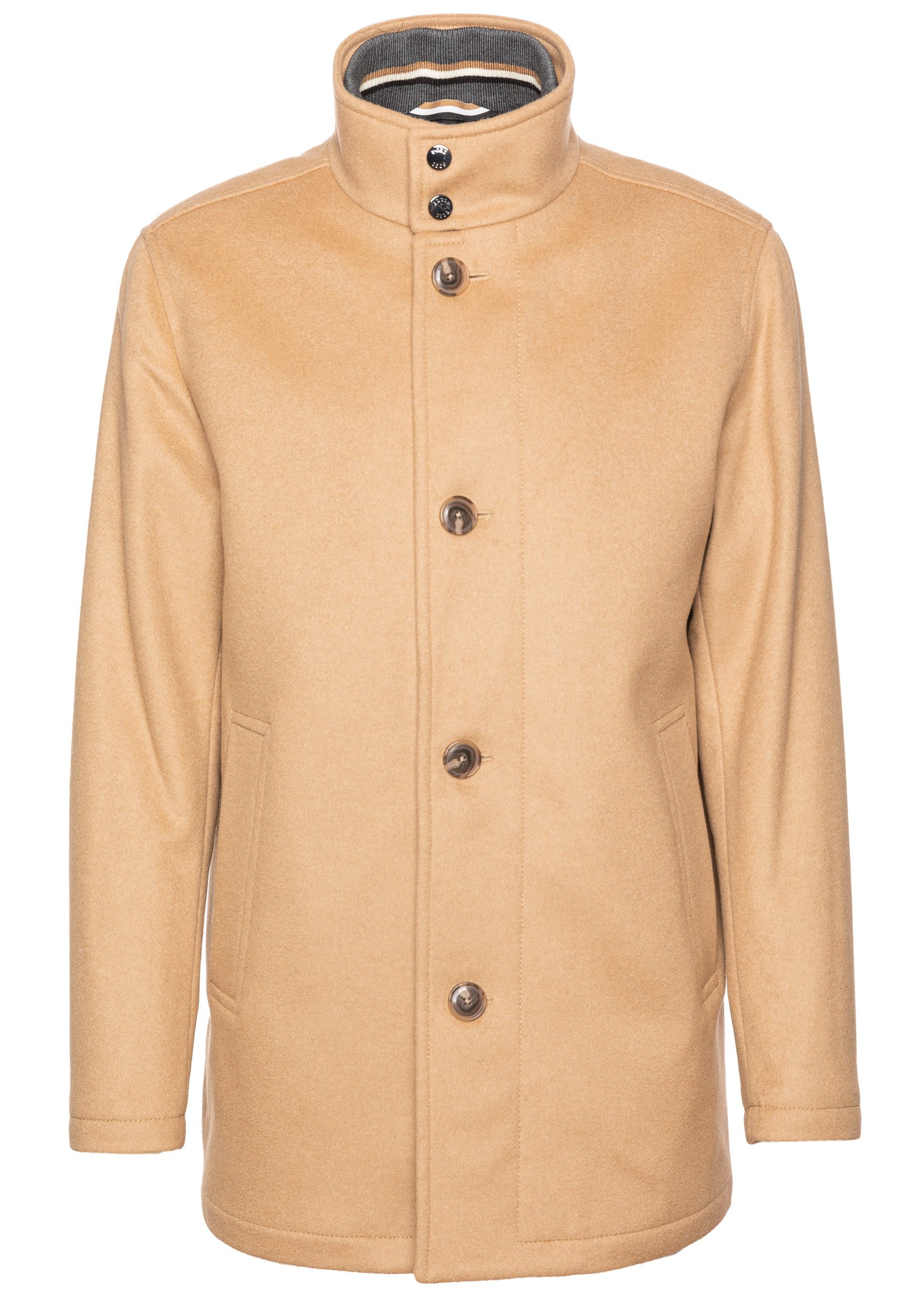 BOSS Kurzmantel aus Wolle mit Kaschmir (1-tlg)