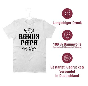 Shirtracer T-Shirt Bester Bonus Papa der Welt Vatertag Geschenk für Papa