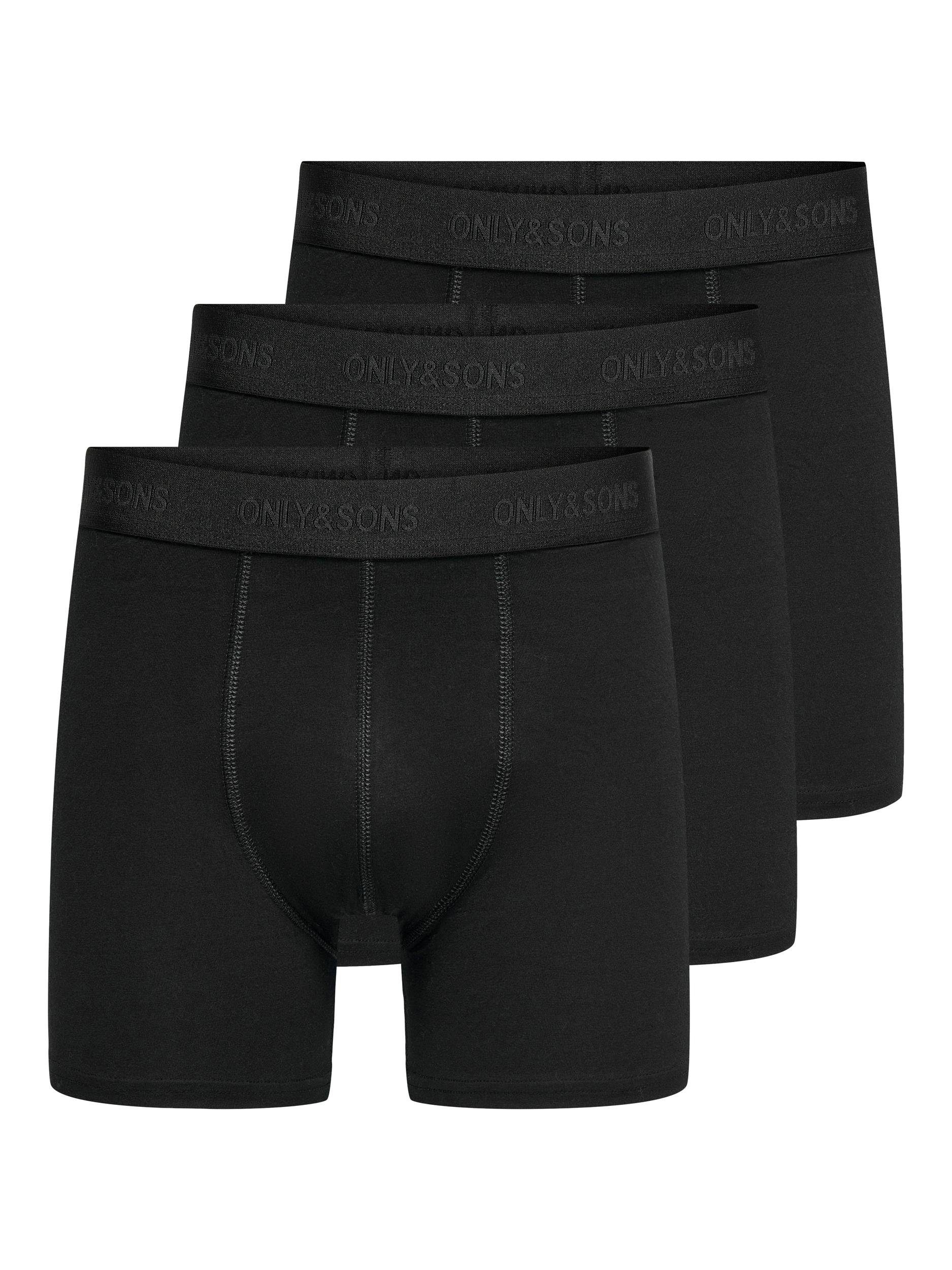 & BLACK 3PACK black waist black ONSFITZ SOLID Trunk ONLY (Packung, TRUNK 3-St) NOOS SONS
