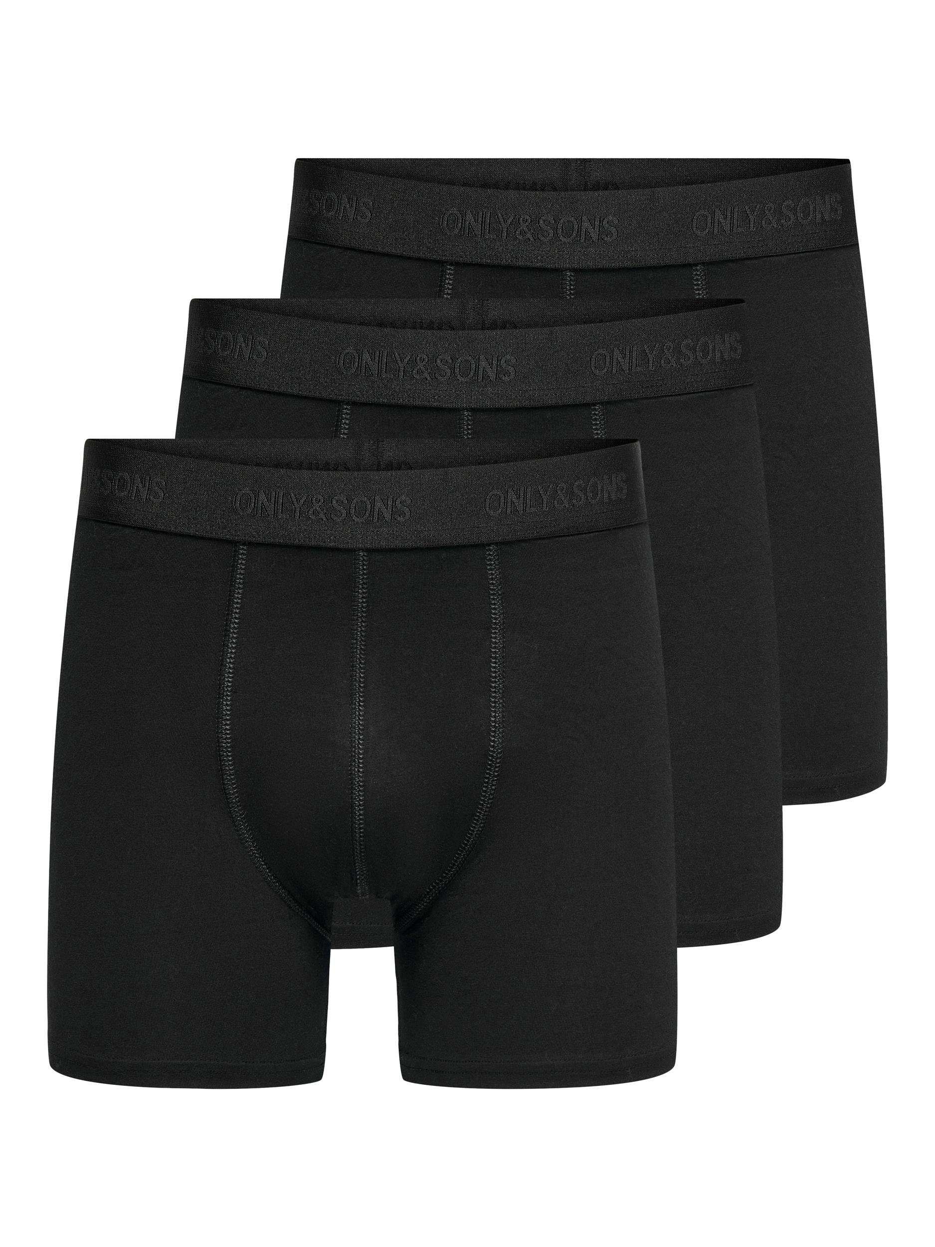 ONLY & SONS Trunk ONSFITZ SOLID BLACK TRUNK 3PACK NOOS (Packung, 3-St)