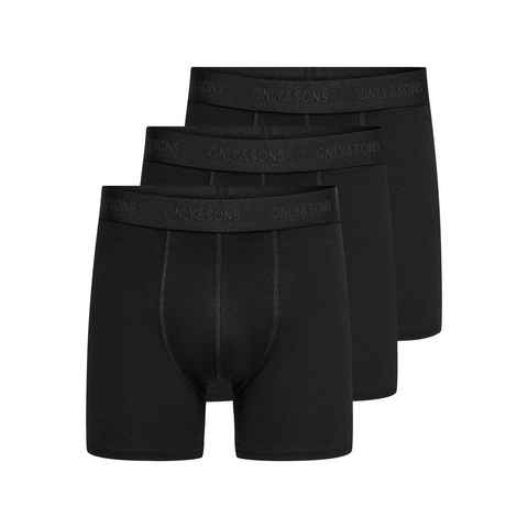 ONLY & SONS Trunk ONSFITZ SOLID BLACK TRUNK 3PACK NOOS (Packung, 3-St)