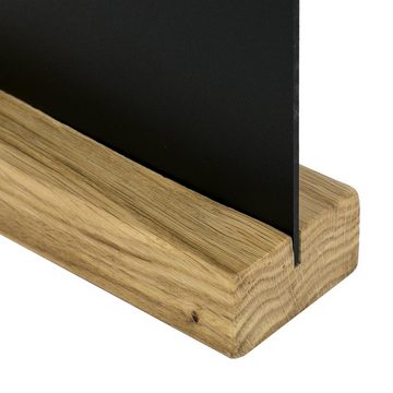 HMF Wandtafel Tischaufsteller 464, DIY Deko Kreidetafel, T-Ständer mit Holzfuß, DIN A6 Hochformat