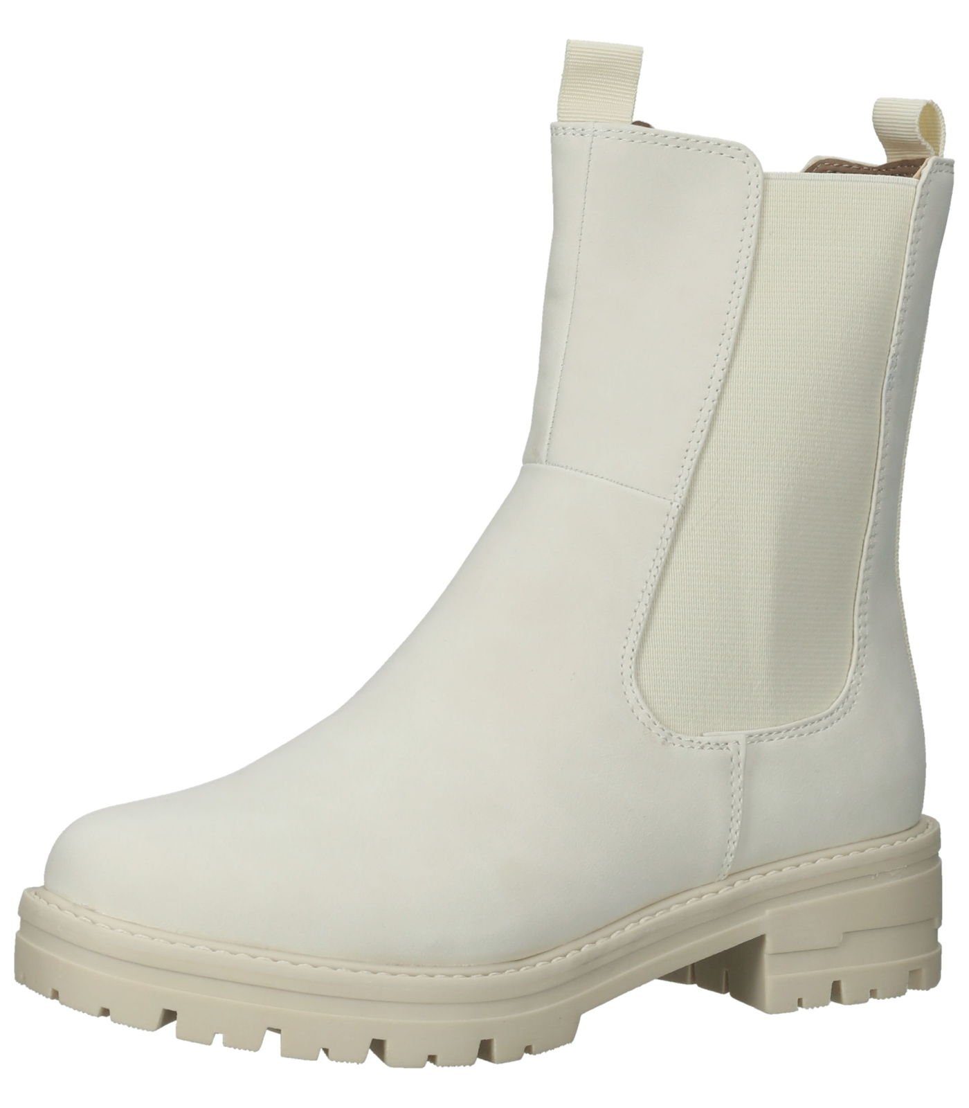 Jana Stiefelette Lederimitat/Textil Stiefelette Ivory