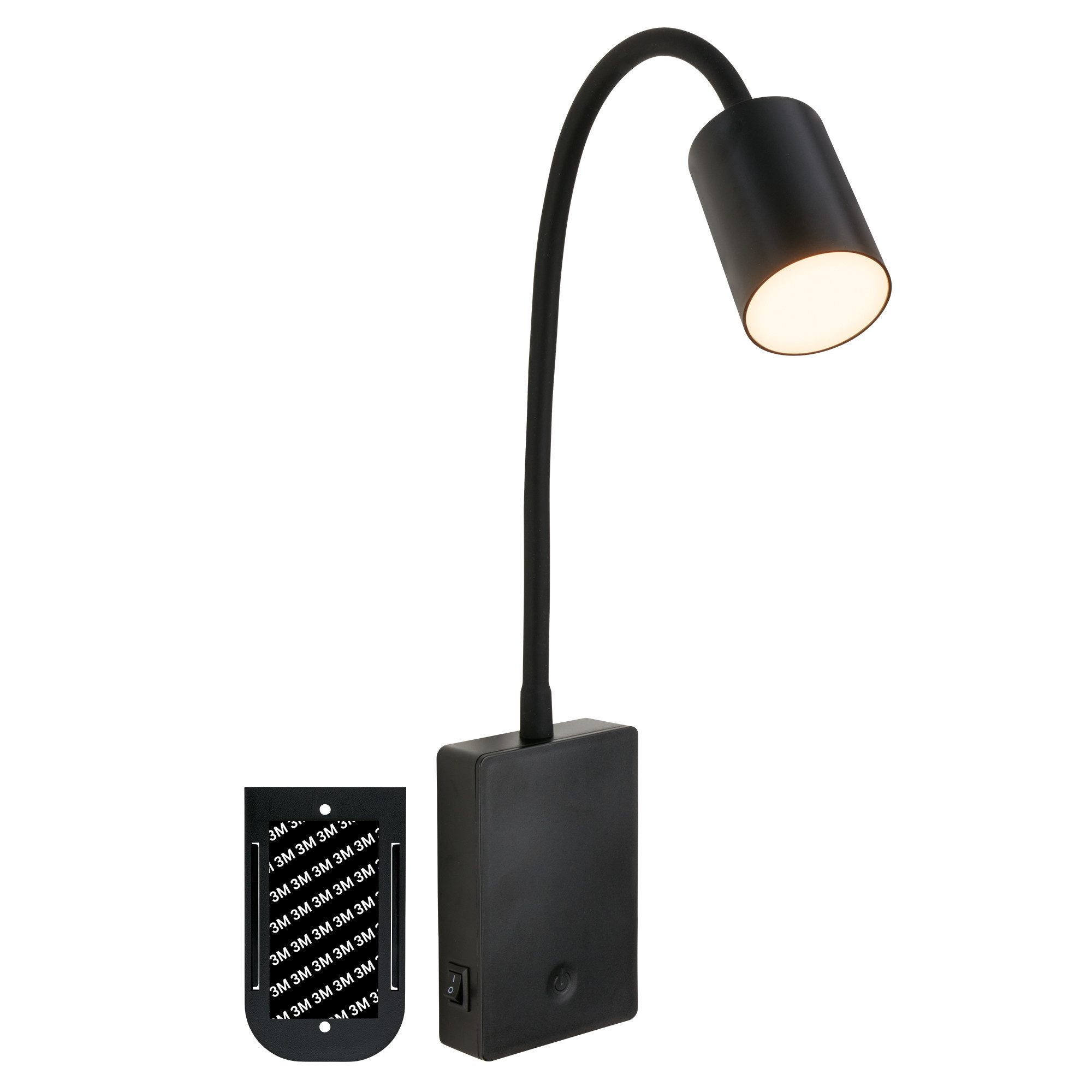 Briloner Leuchten LED Nachttischlampe Wandlampe kabellos Leselampe Akku Touch Dimmbar USB-C Schlafzimmer, LED fest integriert, 3000K, 7x51x4,5 cm, Schlafzimmer, Kinderzimmer