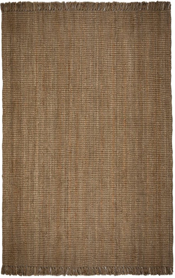 Teppich Jute Boucle, FLAIR RUGS, rechteckig, Höhe: 7 mm, aus 100% Jute, mit  Fransen, aus Naturfasern