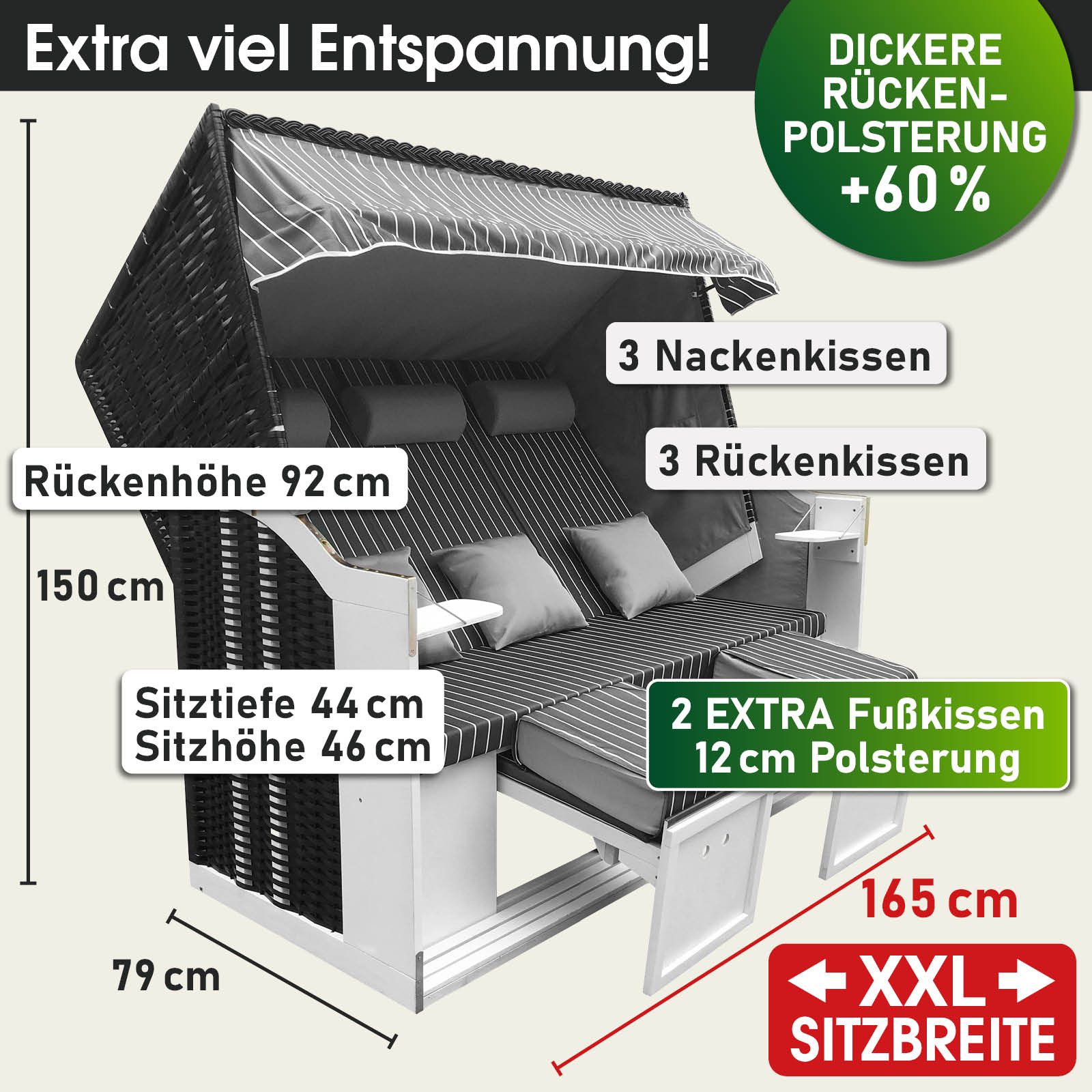 BRAST Strandkorb für 3 Personen, 120cm günstig online kaufen