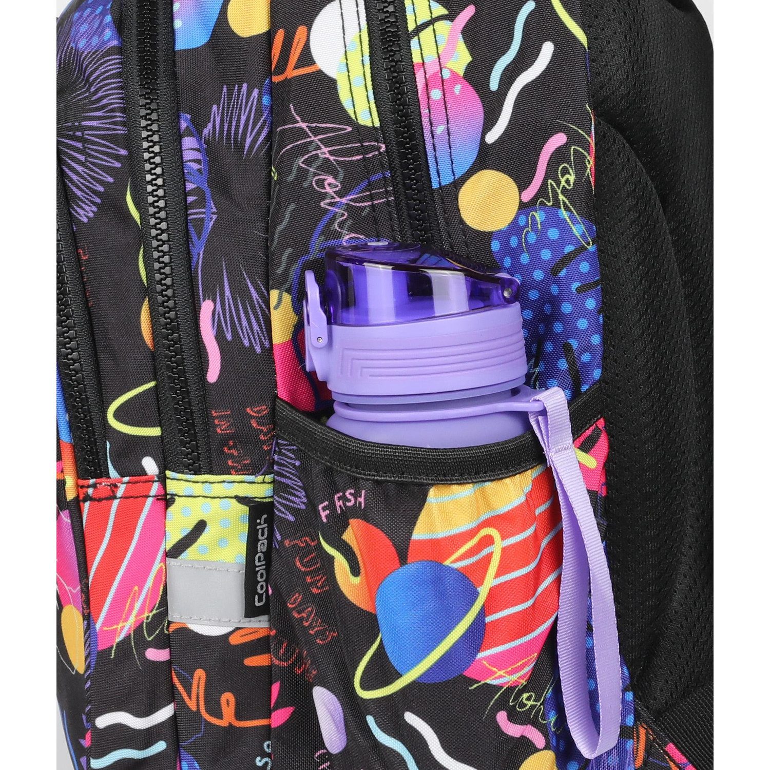 CoolPack Schulrucksack Stitch Schulrucksack + Federtasche mit Zubehör, Schulrucksack 19 L, Dreifach-Federmäppchen mit Zubehör