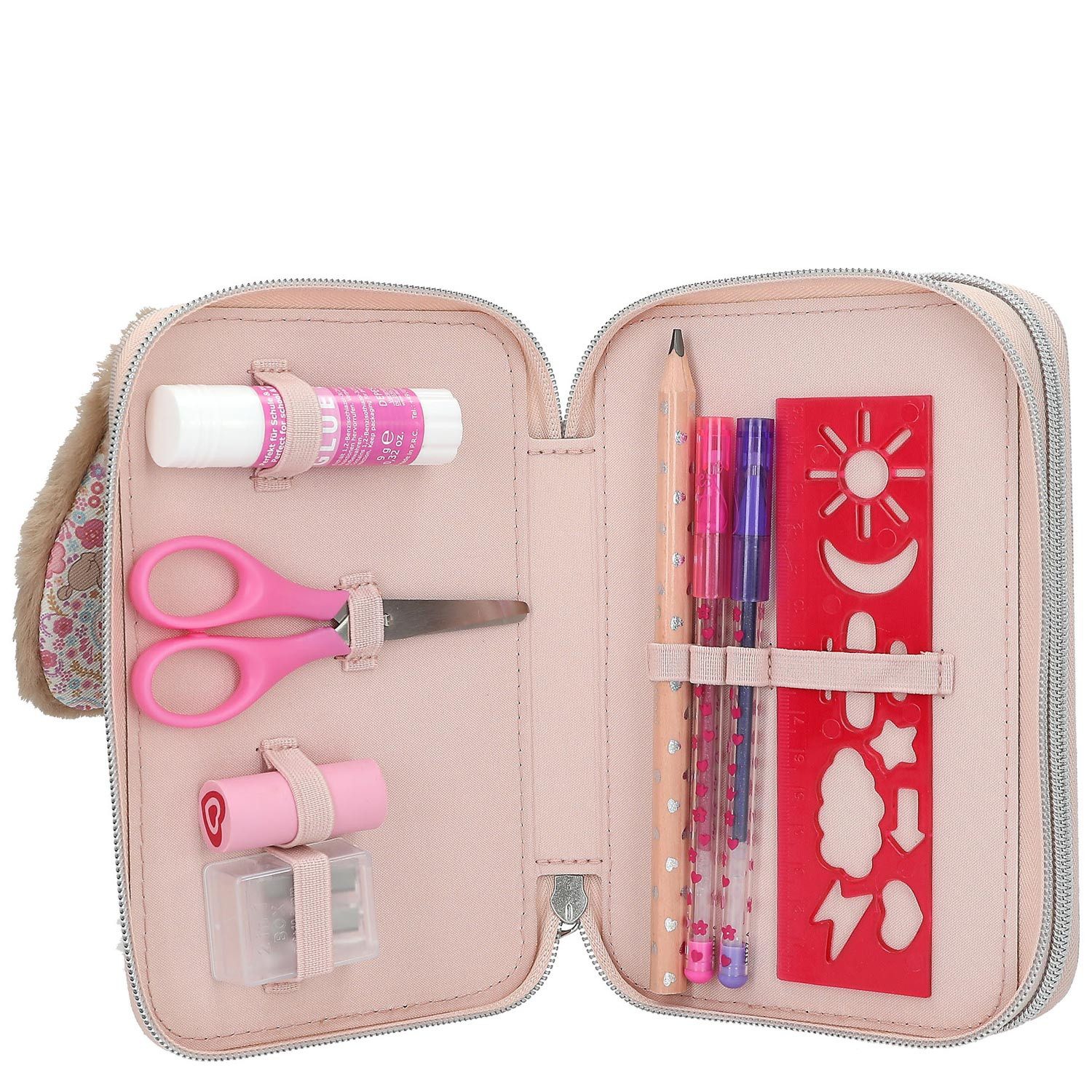 Depesche Geldbörse Depesche 2-Fach Federtasche Princess Mimi MILO 30-Braun