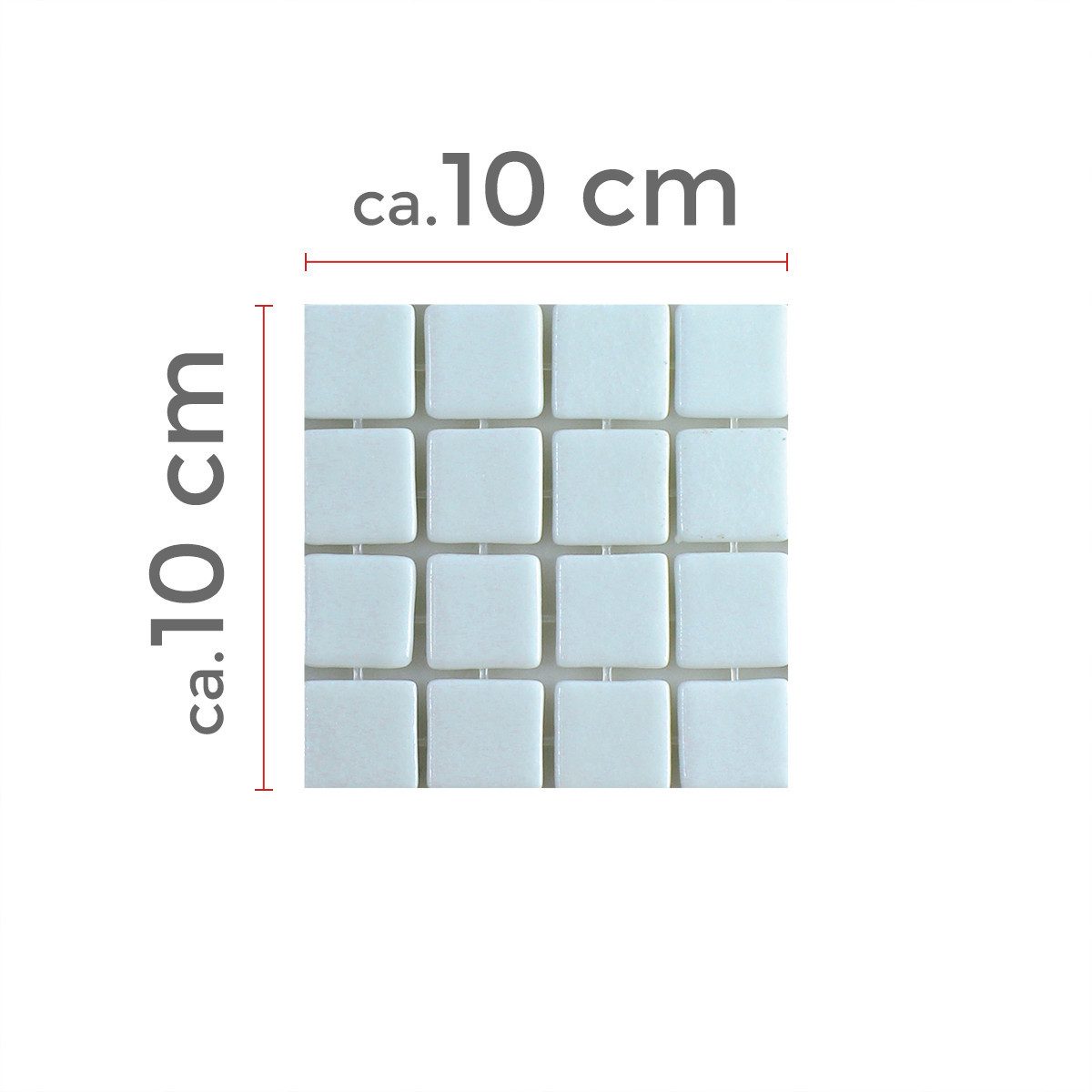 Mosafil Mosaikfliesen Muster von Glas Schwimmbad Pool Mosaik Antonio, Glas 10.000x10.000, weiß, Eco Glas - Punktverklebt - Frostsicher - Wasserdicht - Wasserfest -