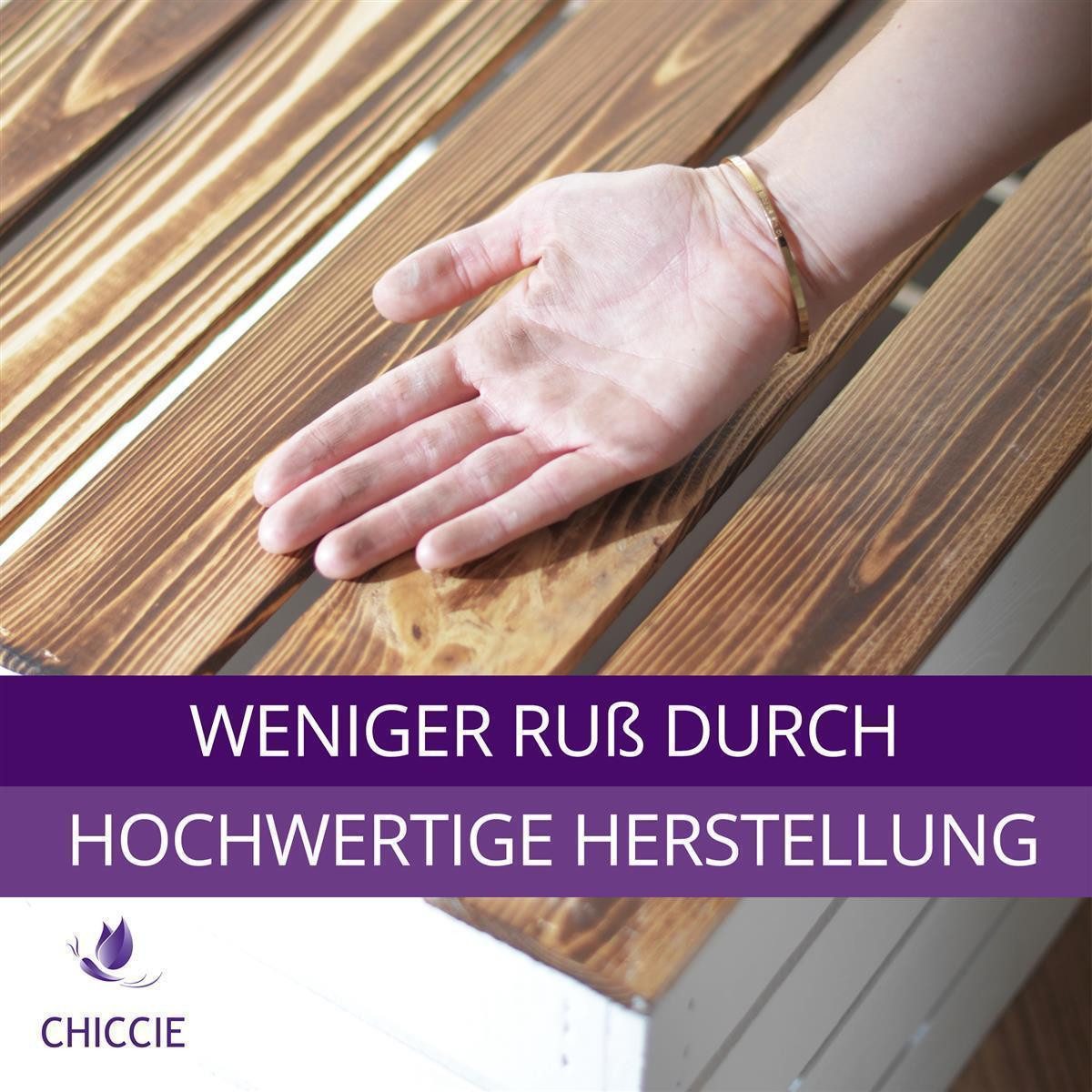 CHICCIE Holzkiste 2x Kurzes Regal Weiß Geflammt 50x40x30cm Kiste (1 St)
