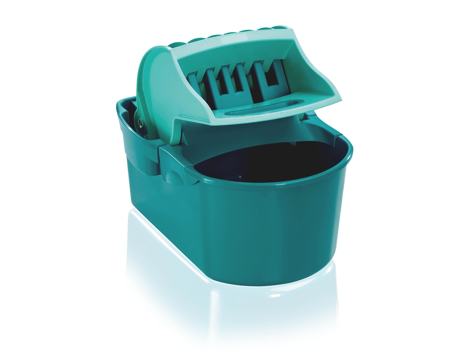 Leifheit Bodenwischer-Set Wischtuchpresse Profi Compact, (1-St), Auspressen per Hebelwirkung, 8l Fassungsvermögen, platzsparend